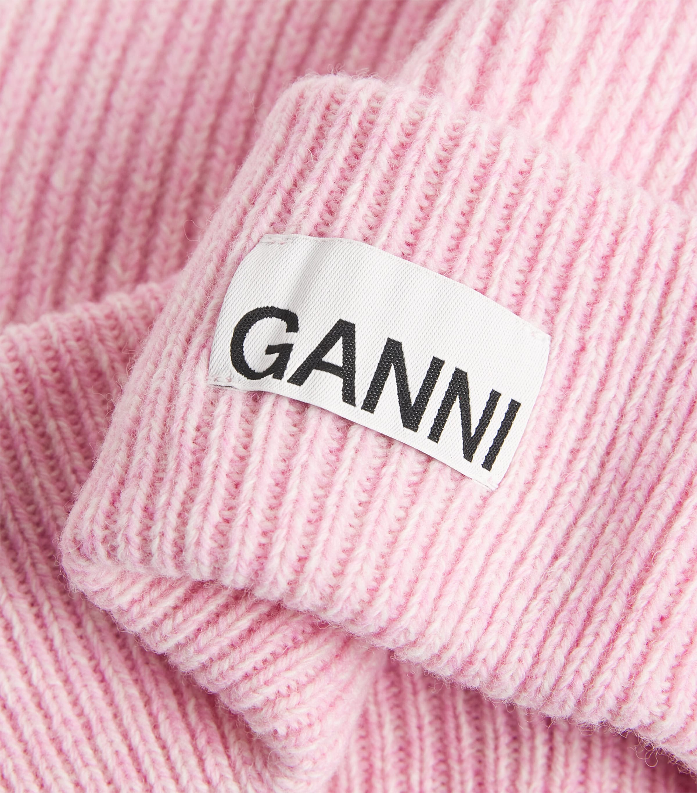 GANNI Purple Wool-Blend Light Structured Rib-Knit Beanie | Harrods PE