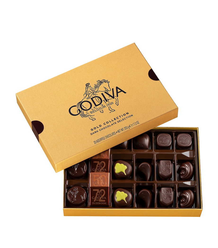 Godiva Gold Collection Dark Chocolate 20-Piece Selection Box (203g) Image 1