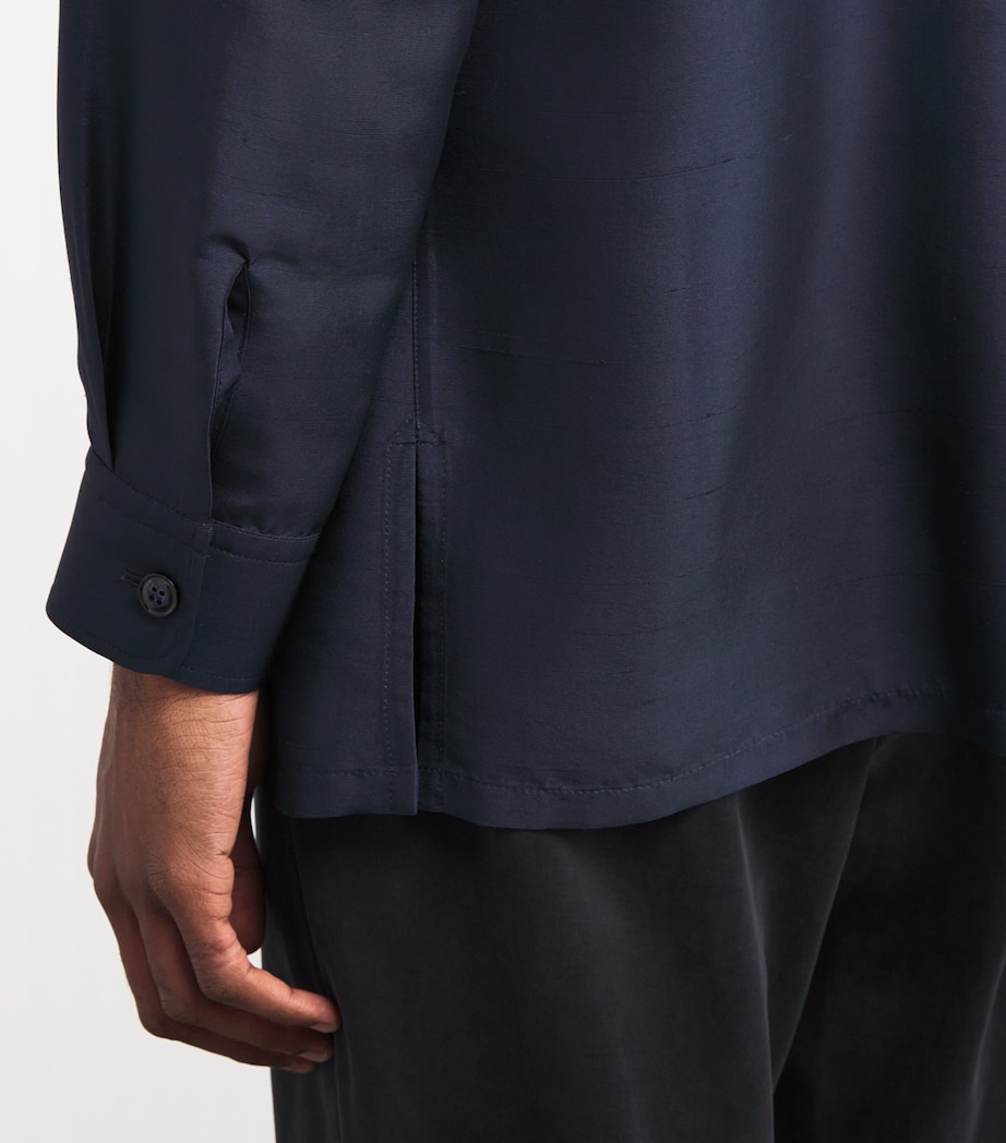 Silk Patch-Pocket Shirt UB102 Image 6