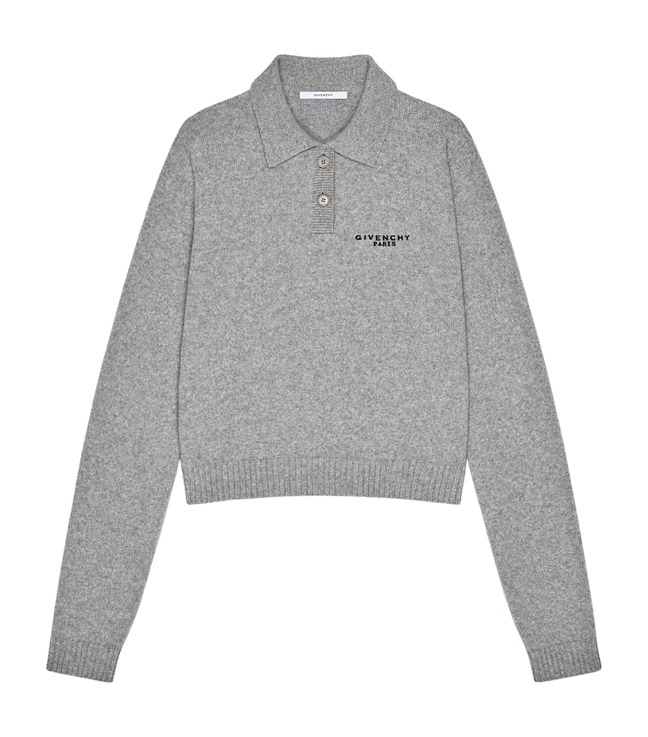 Wool-Cashmere Polo Sweater LIGHT GREY Image 1