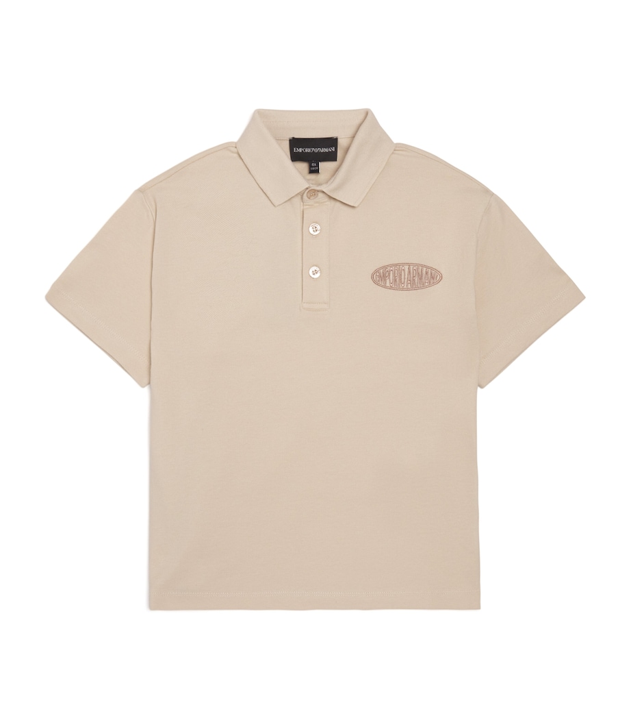 Embroidered Crest Polo Shirt (4-16 Years) FRENCH OAK Image 1