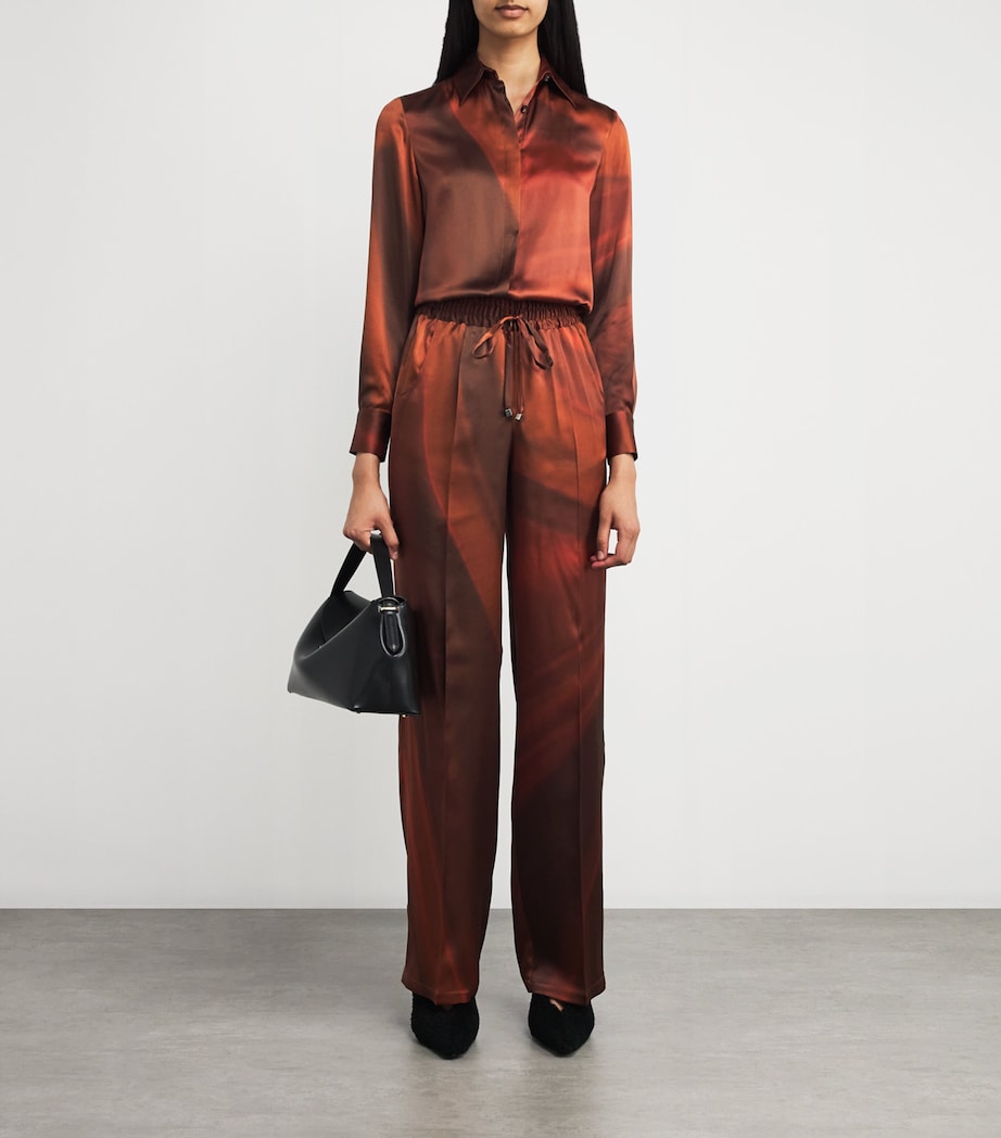 Silk Shirt BROWN/RUST Image 2