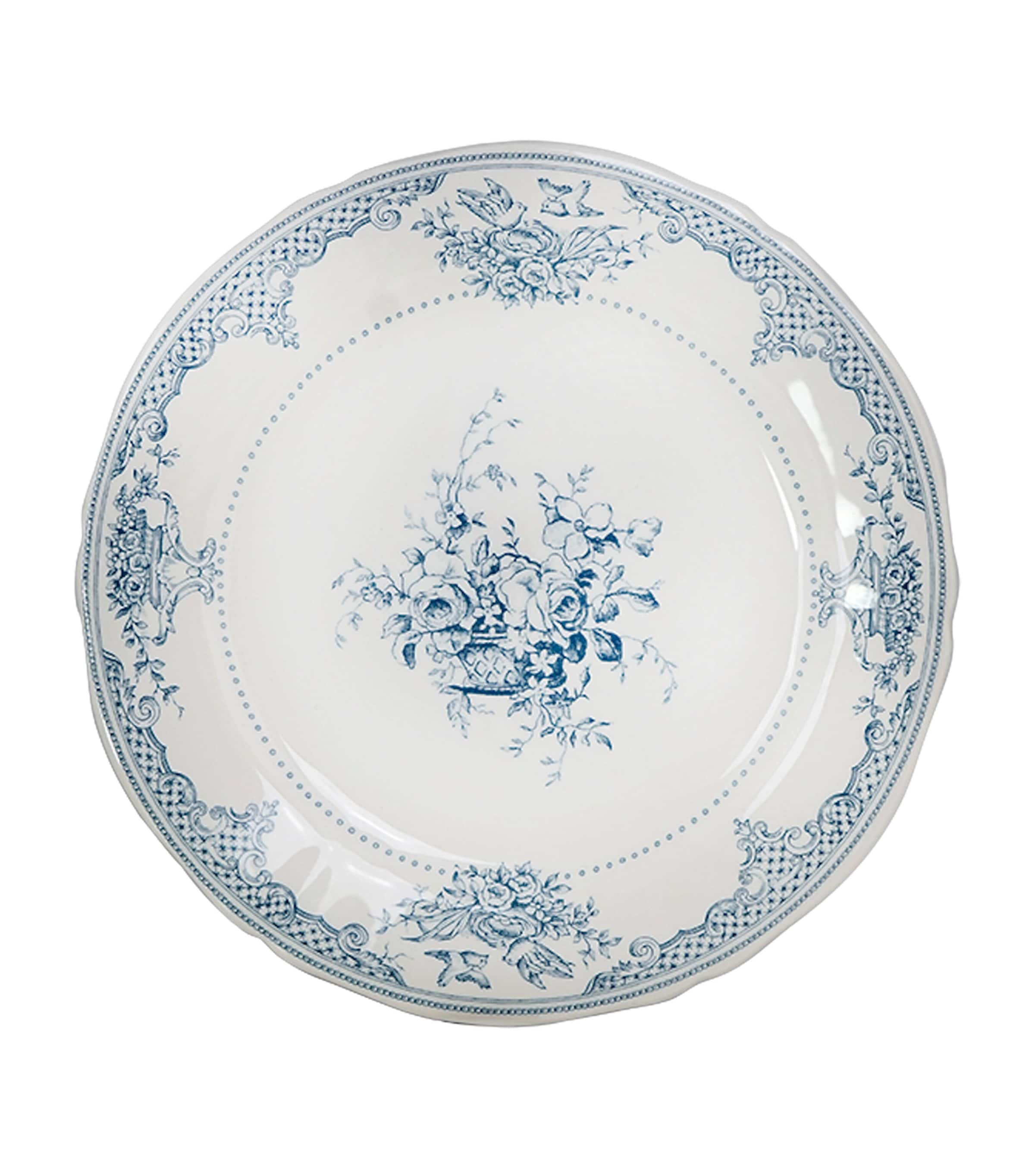 Set of 6 Ceramic Dépareillé Dessert Plates (23cm) BLUE Image 1