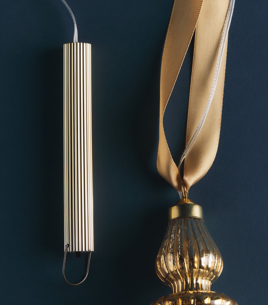 Harrods Glass Light-Up Drop Orb Tree Decoration Gold/warm White Image 4