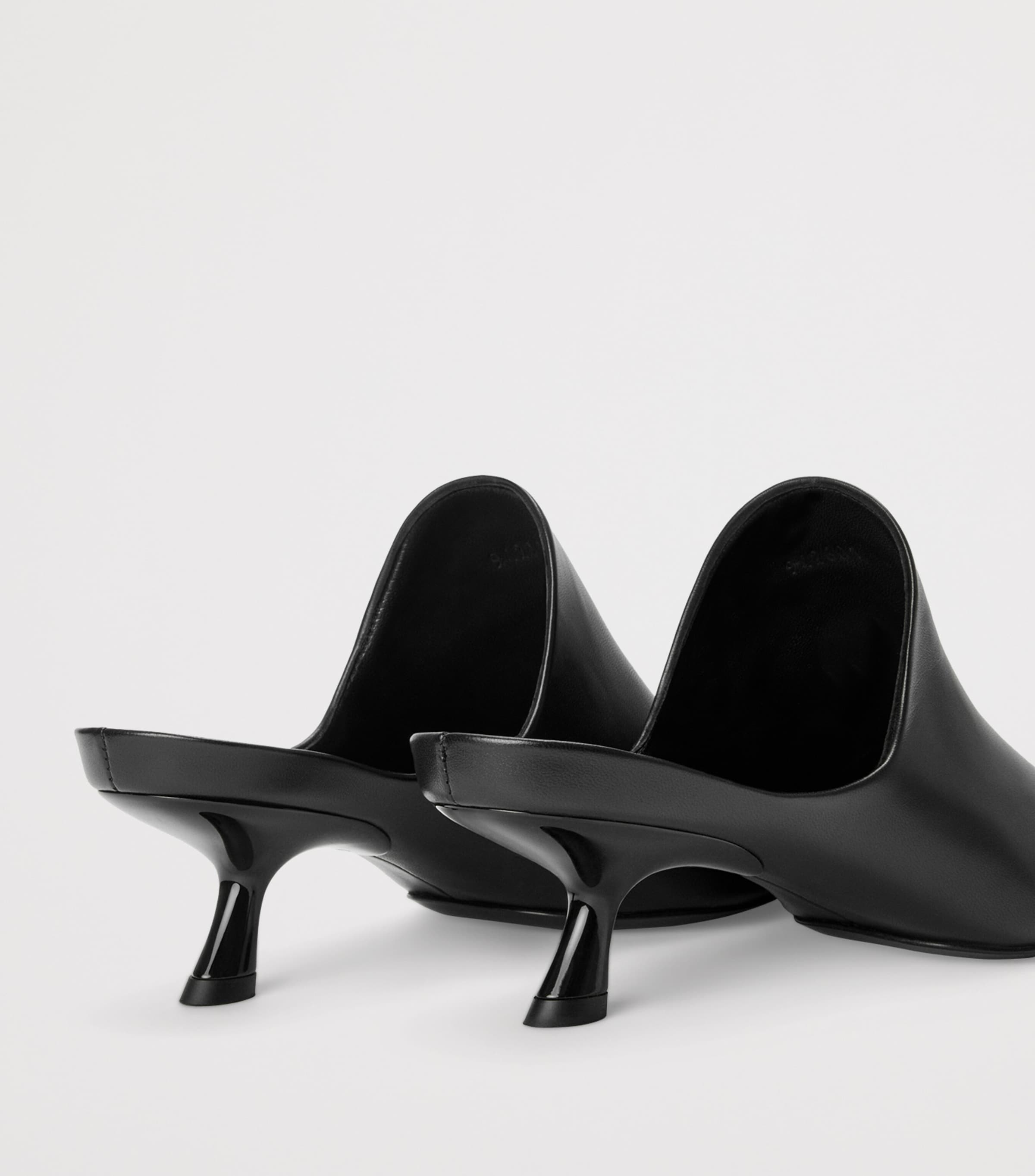LOEWE Leather Emily Heeled Mules 45 Black Image 4