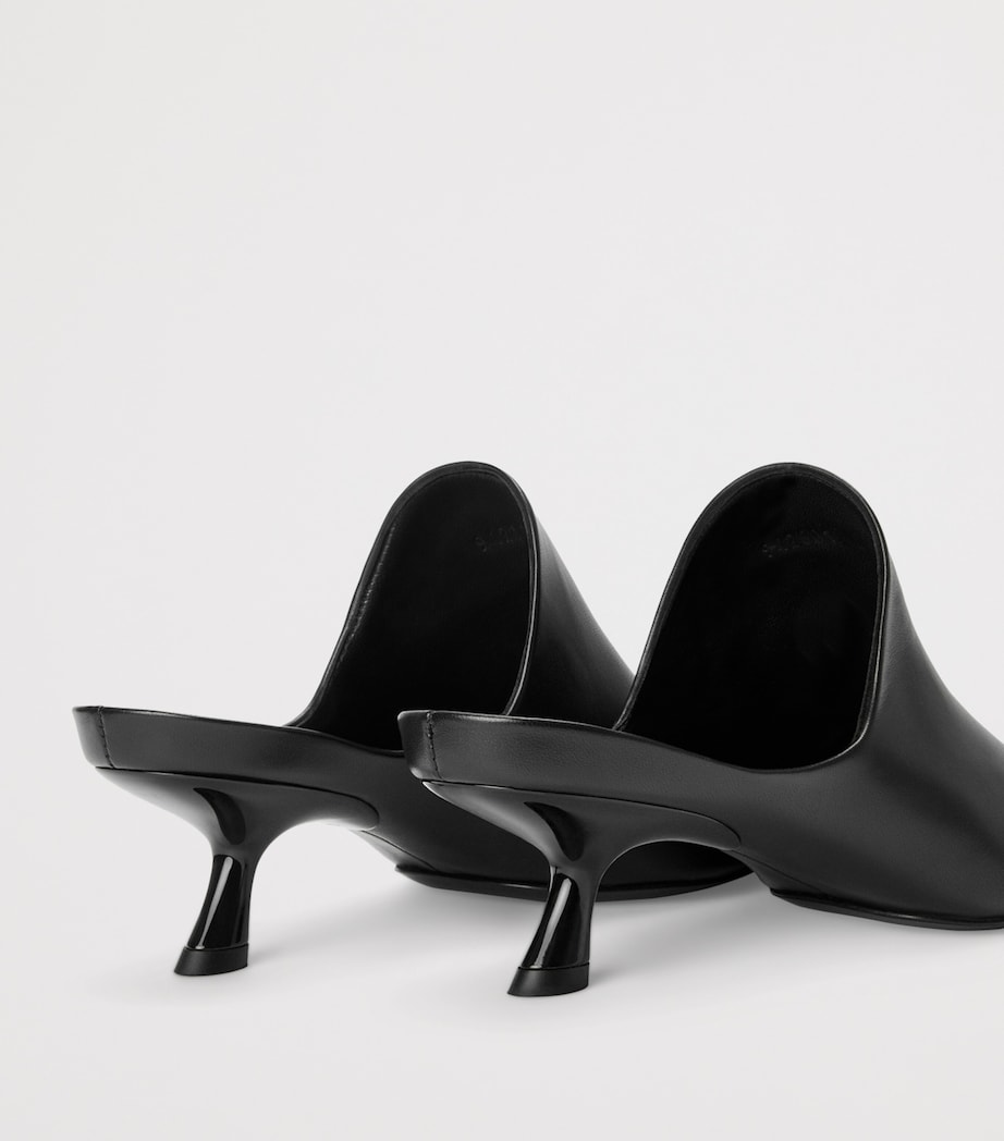 LOEWE Leather Emily Heeled Mules 45 Black Image 4