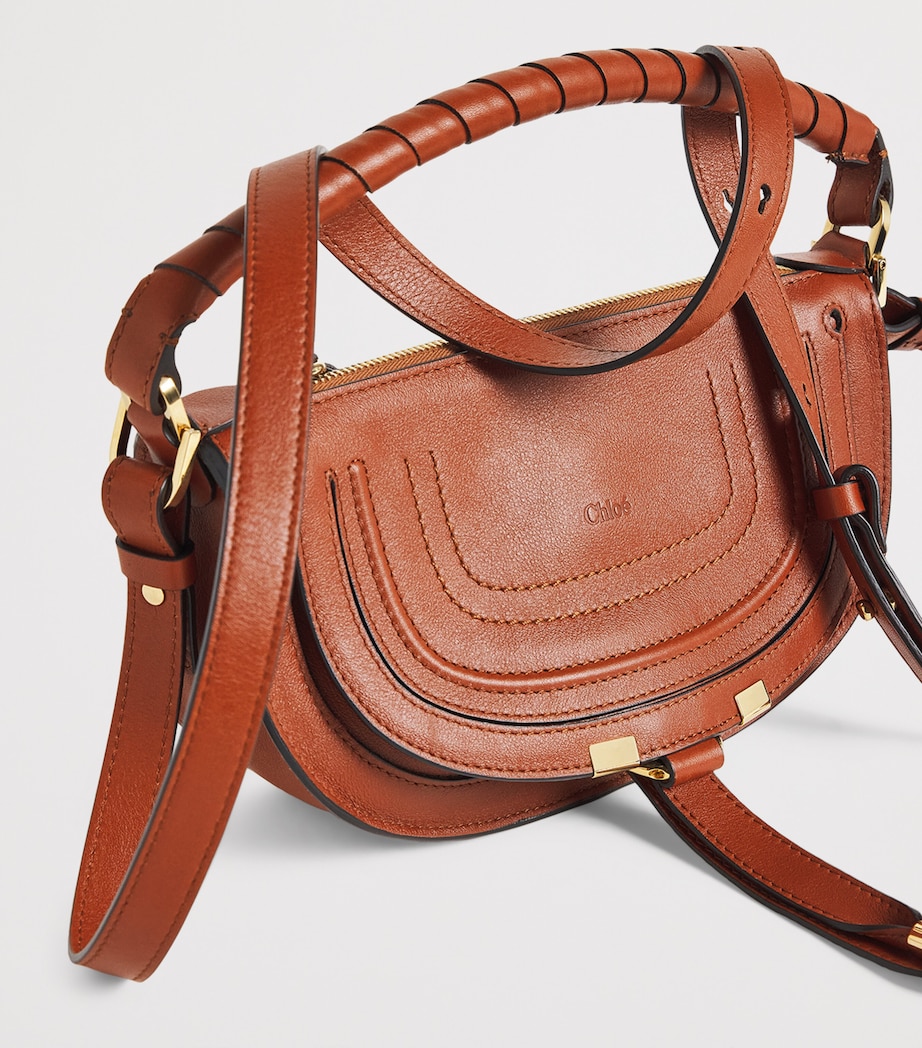 Chloé Mini Calfskin Marcie Shoulder Bag Clay Brown Image 3