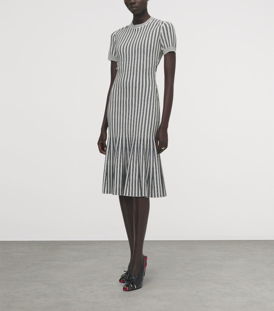 McQueen Womens Knitted Stripe Midi Dress Image 2
