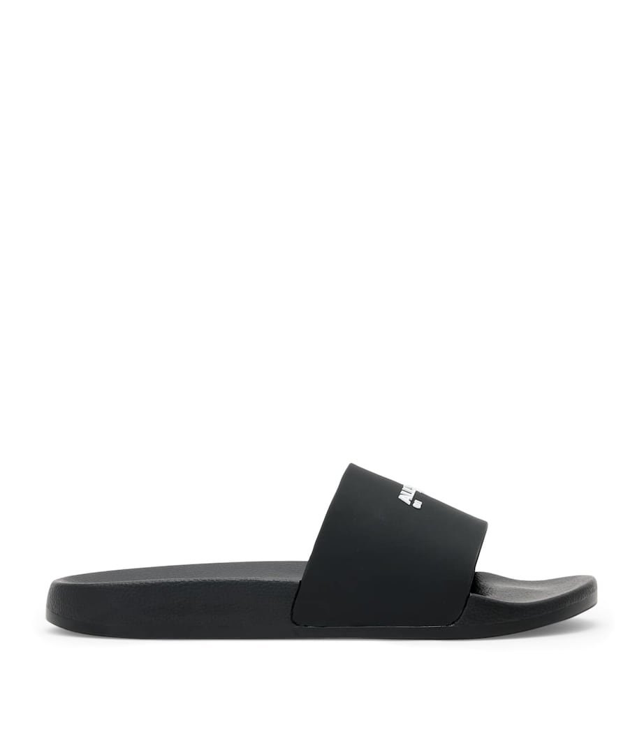 AllSaints Rubber Date Slides Black Image 1