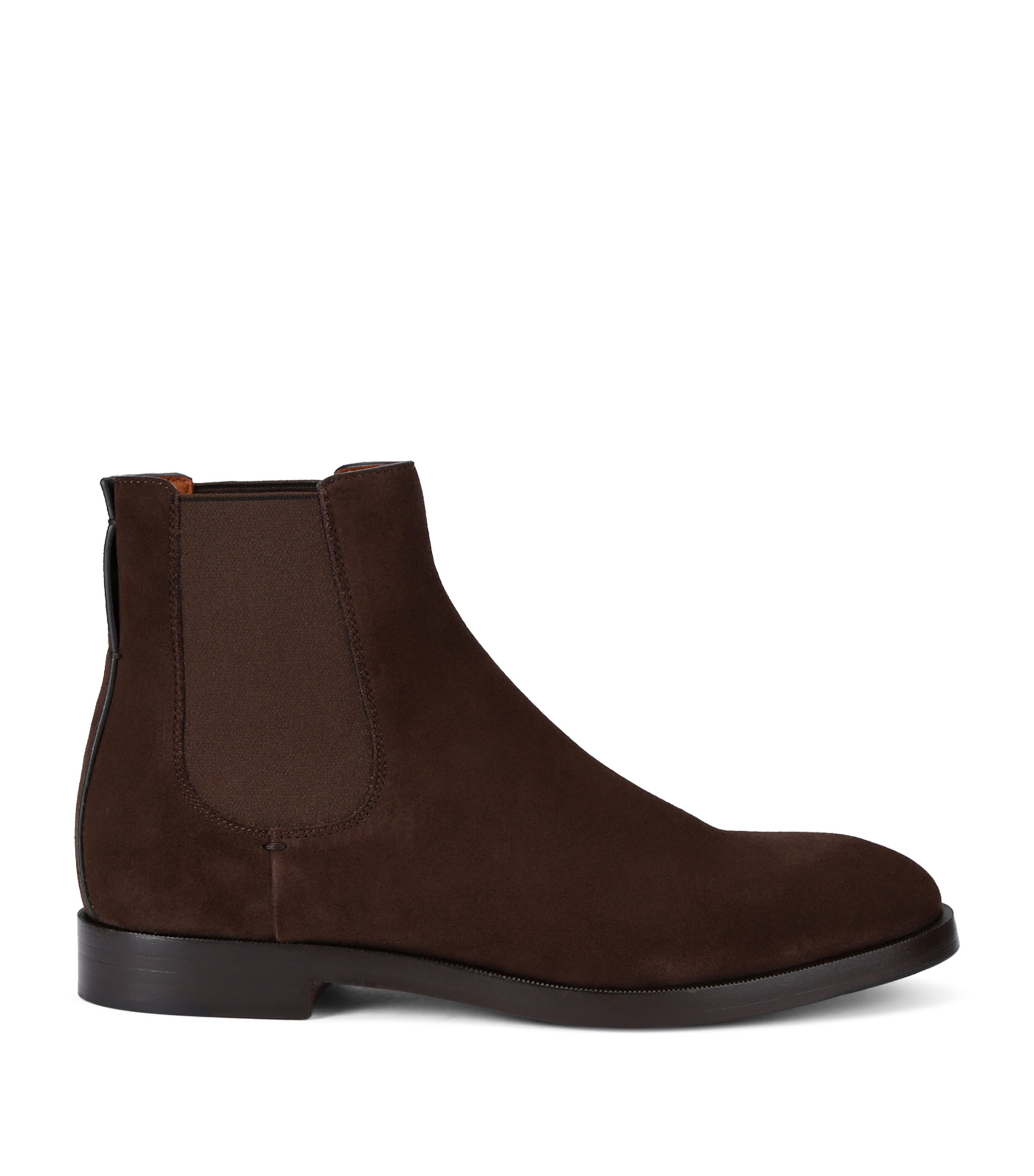 Shop Zegna Suede Torino Chelsea Boots In Brown