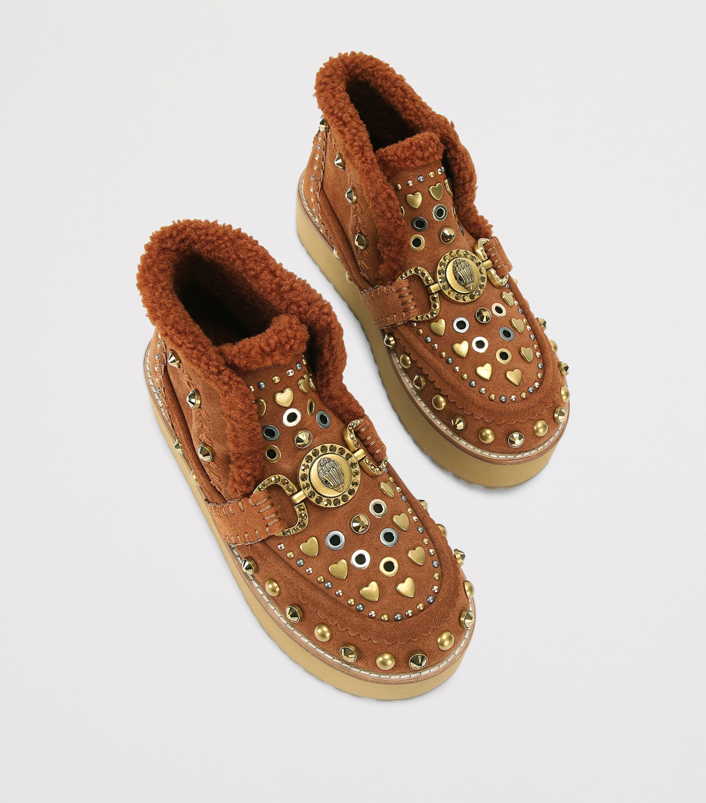 Suede Mansion Cosy Ankle Boots TAN COMB Image 4