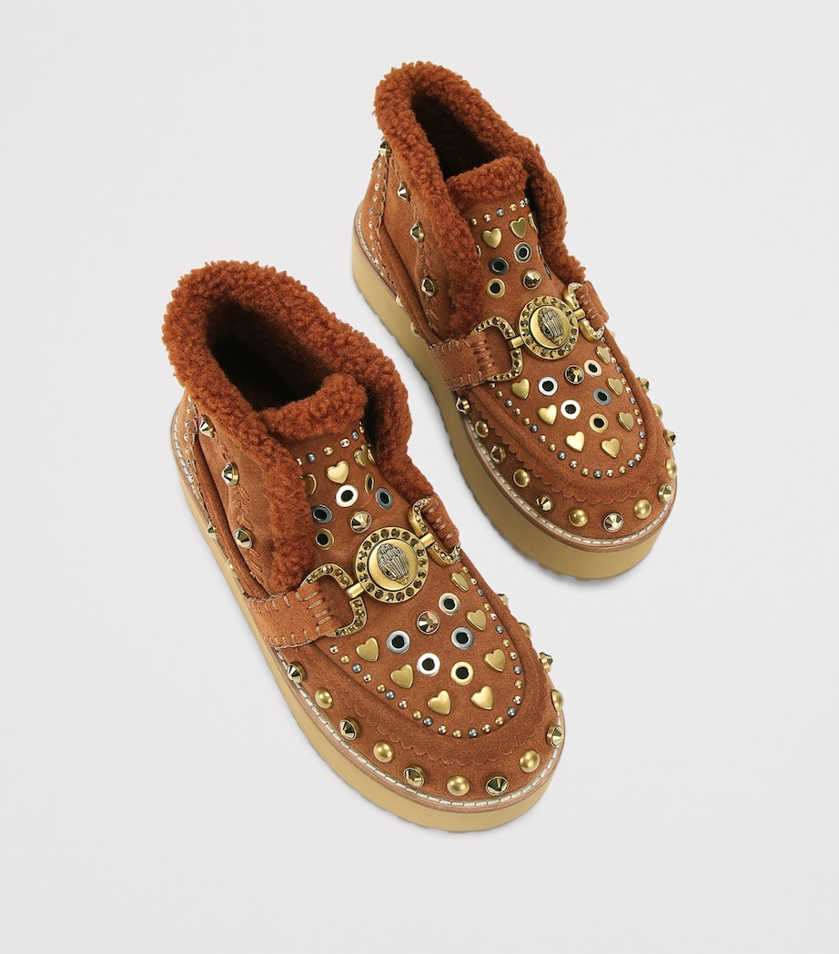 Suede Mansion Cosy Ankle Boots TAN COMB Image 4