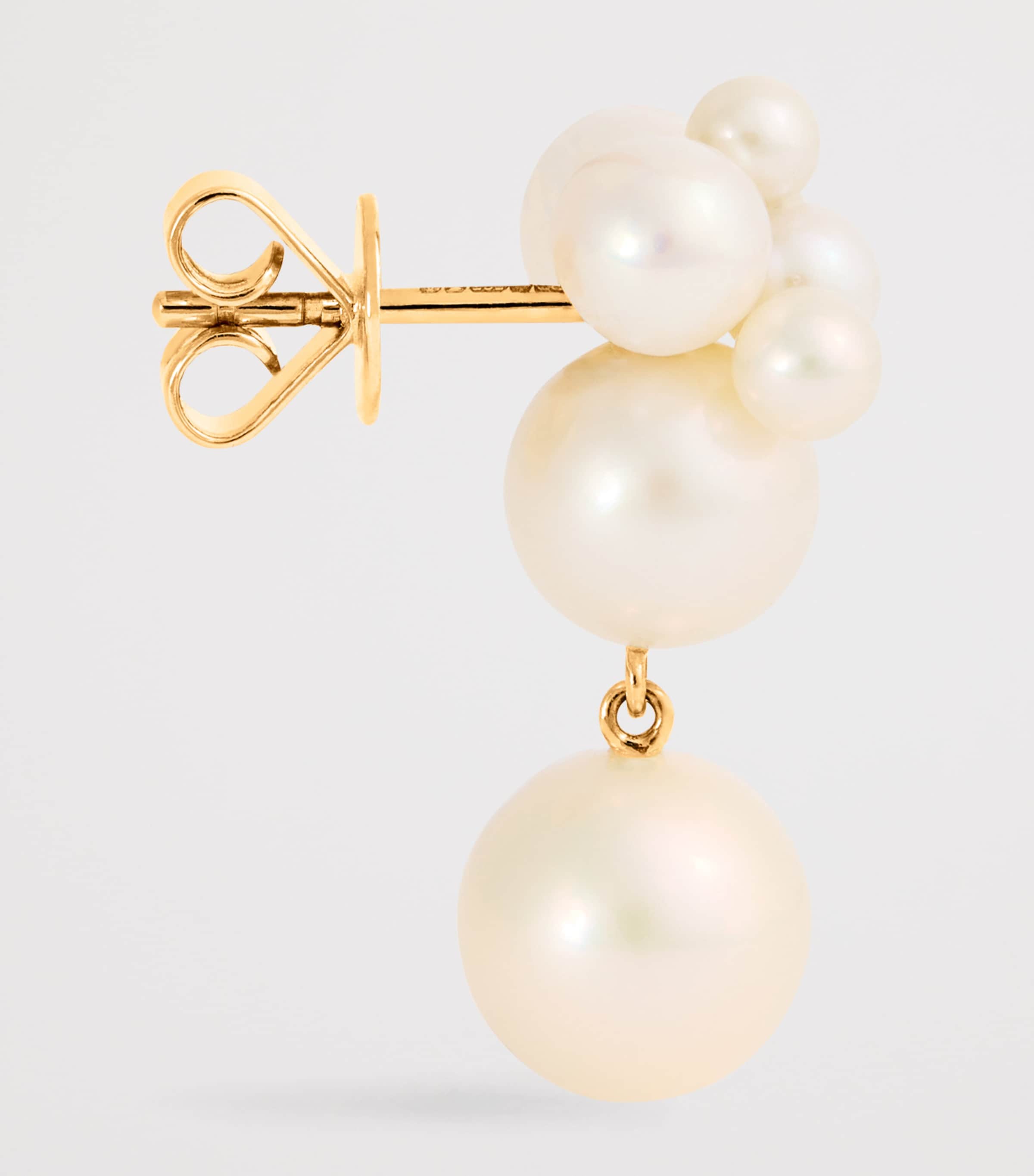 Yellow Gold and Pearl Bisou Perle Single Earring YELLOW GOLD Image 4