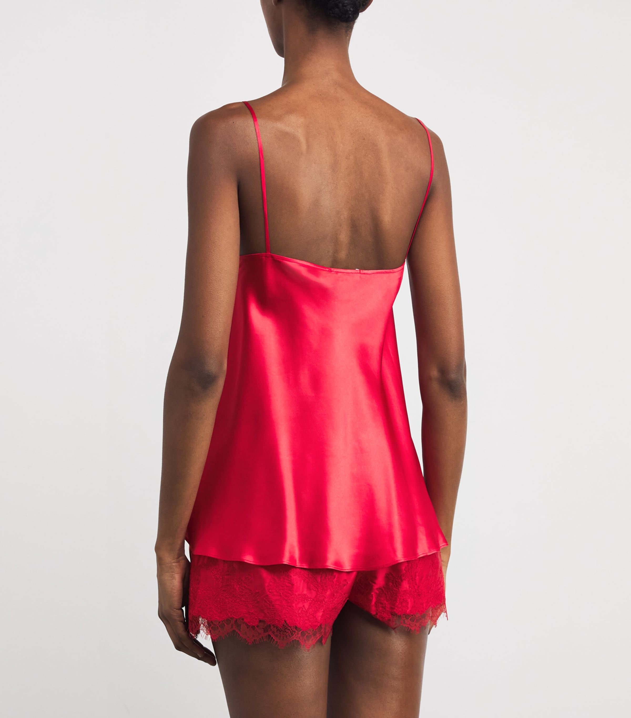 Silk-Lace Cami Top RUBY/RUBY Image 4