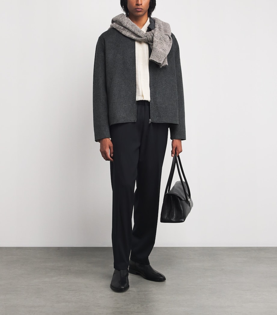 Double-Faced Wool-Blend Jacket DARK GREY Image 2