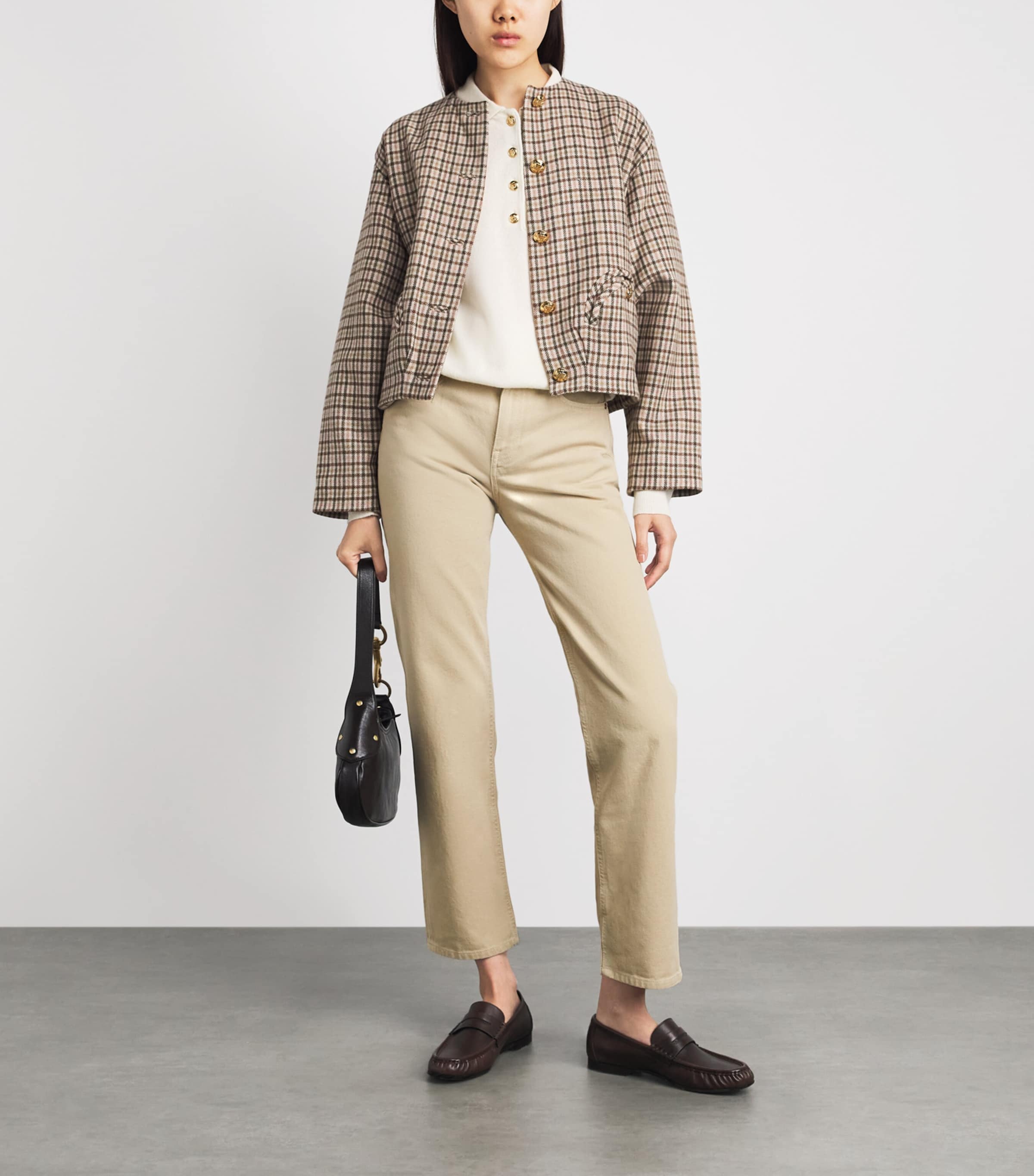 Blazé Milano Womens Nariida Java Straight Jeans Almond Image 2
