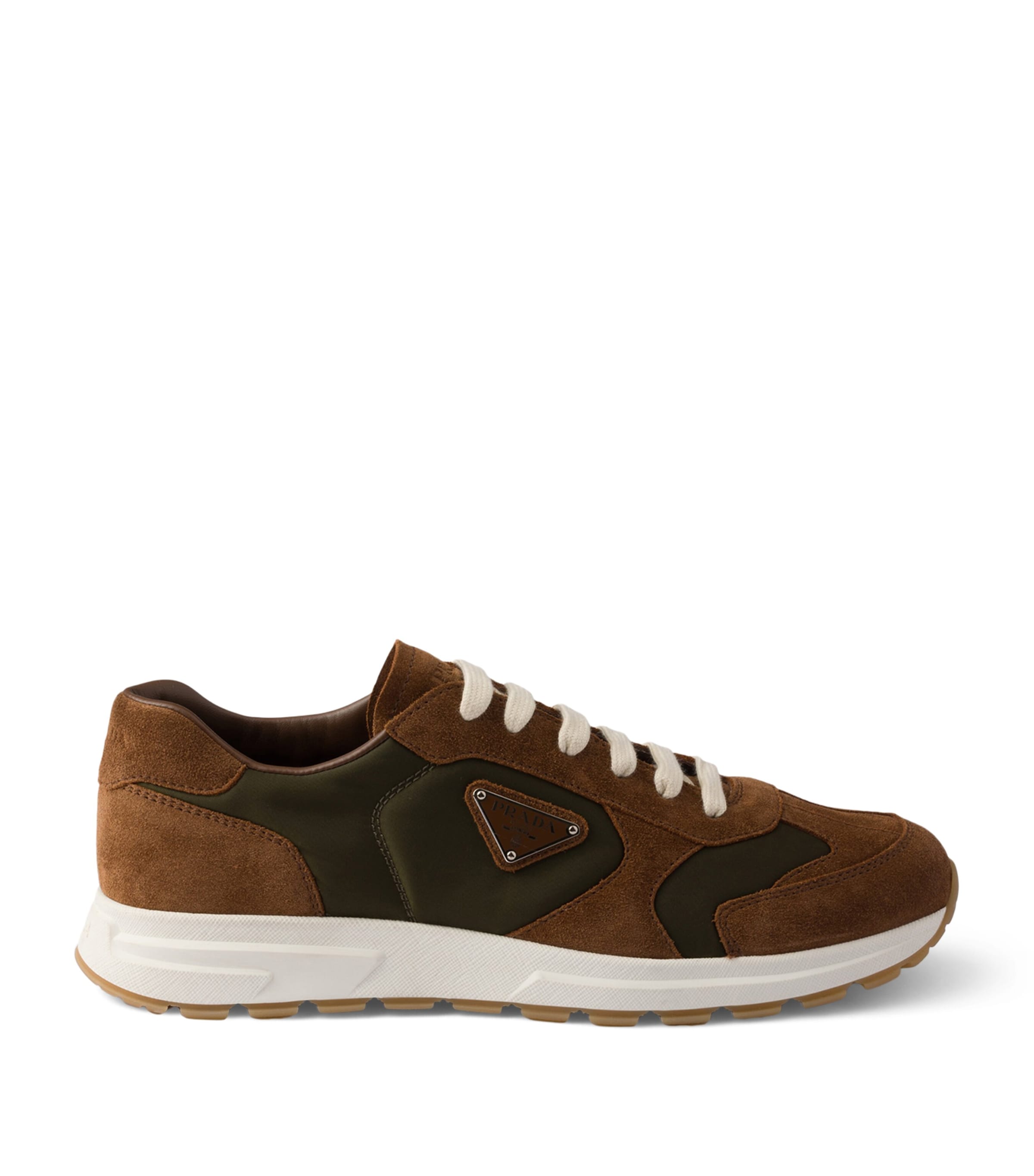 Re-Nylon and Suede Prax 2.0 Sneakers F0M36 Image 1