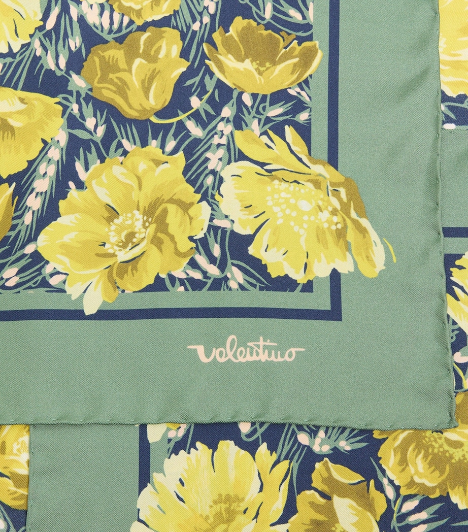 Valentino Garavani Silk Floral Scarf Image 3