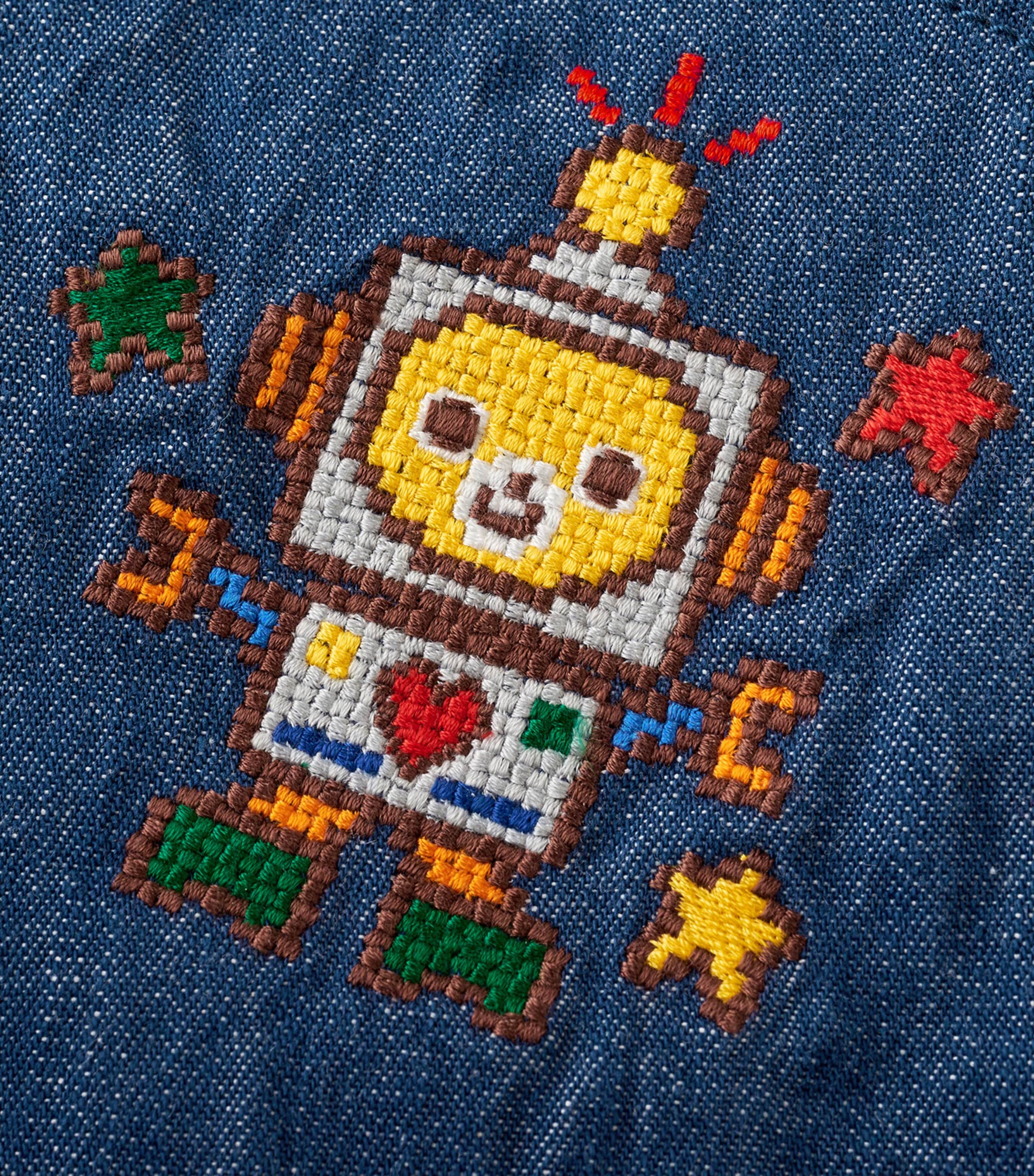 Miki House Embroidered Robot Trousers (1-7 Years) Image 6