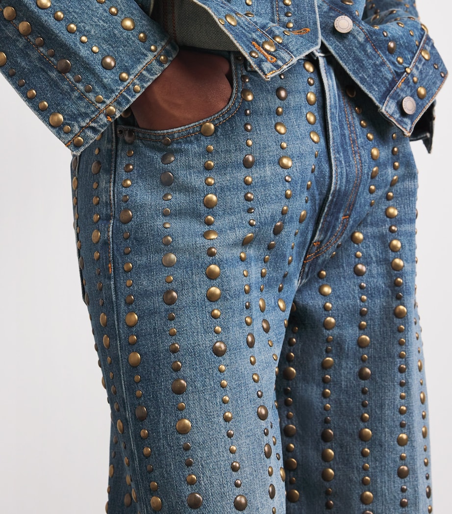 Studded Winowna Wide-Leg Jeans L0891 AUTHENTIC WASH Image 7