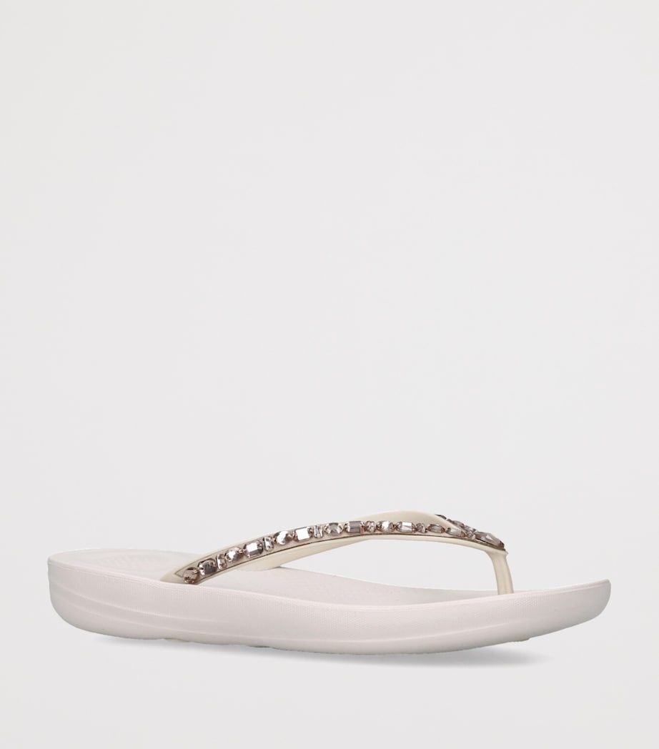 FitFlop IQUSHION Sparkle Flip Flops Bone Image 3