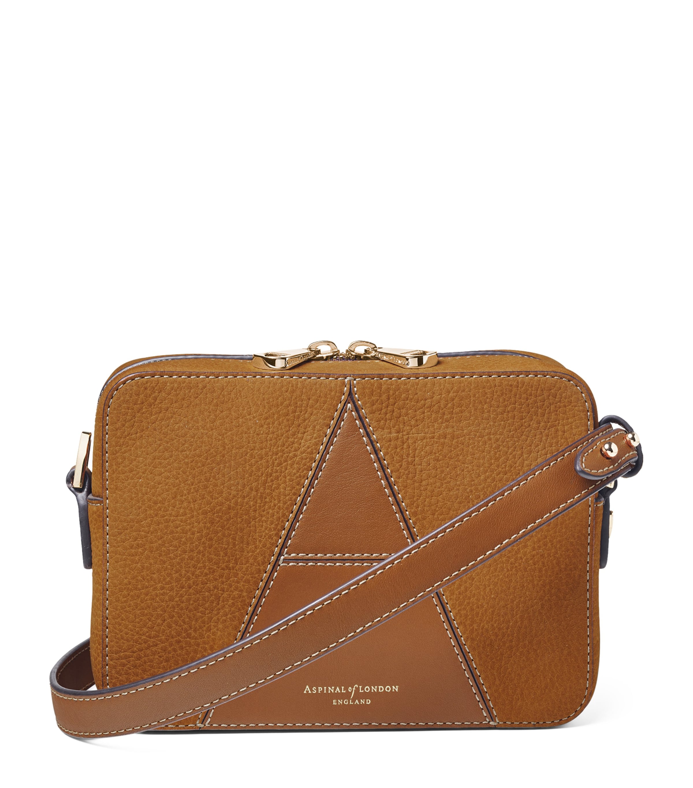 Aspinal Of London Leather 'a' Camera Bag In Brown