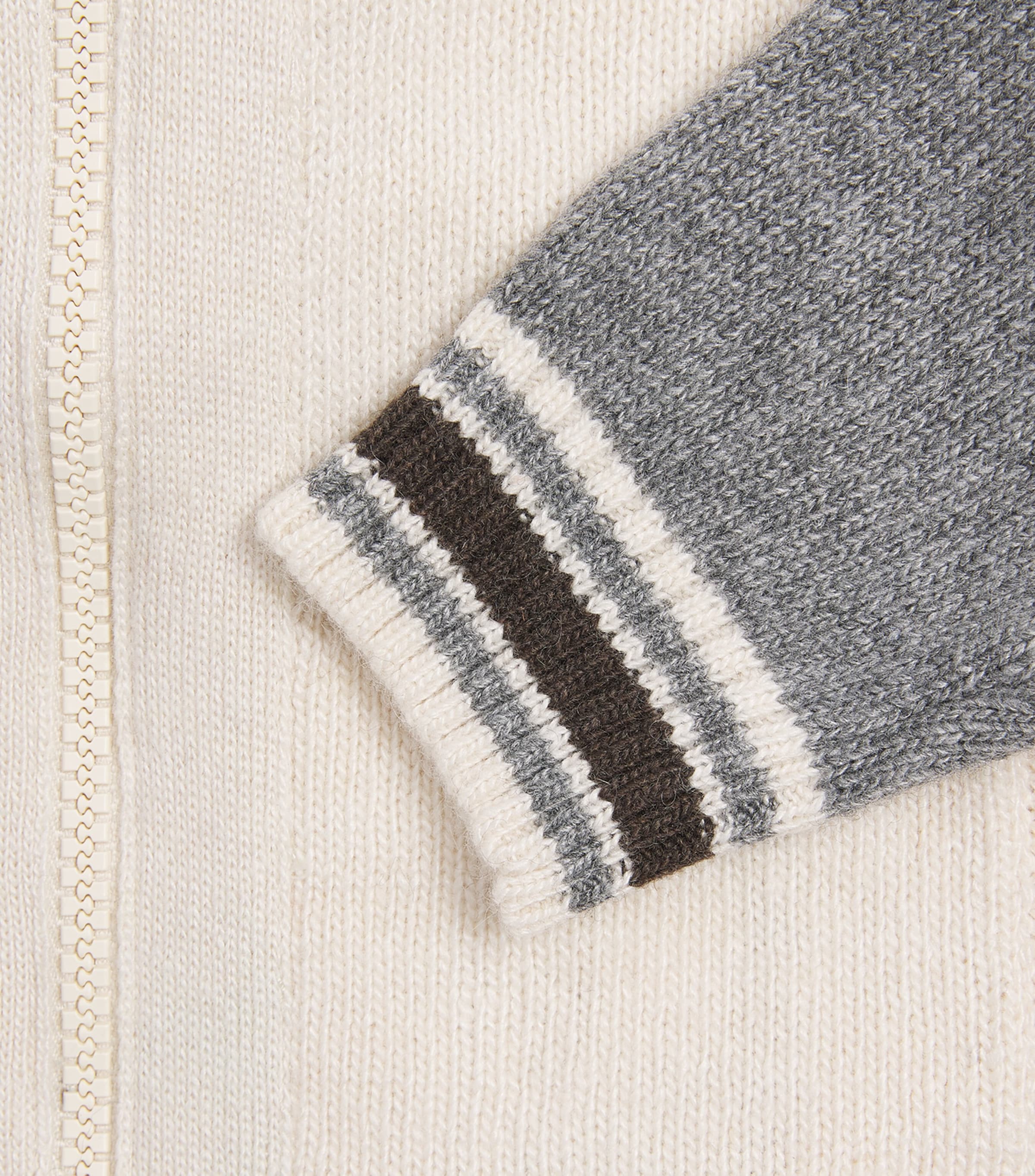 Patachou Knitted Zip-Up Cardigan (6 Months-4 Years) Melange Image 3