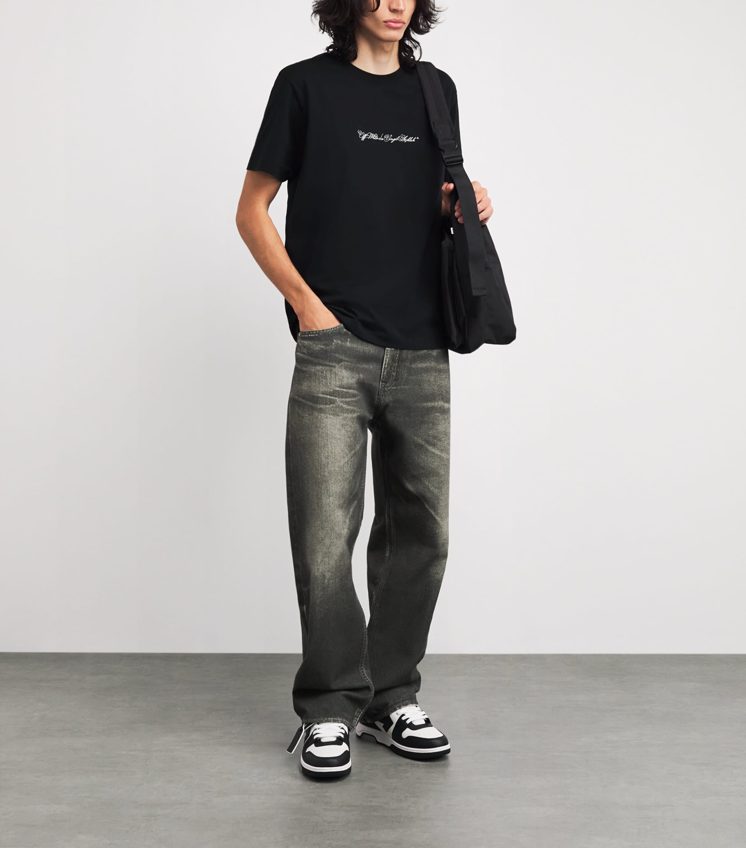 Cotton Logo T-Shirt BLACK Image 2