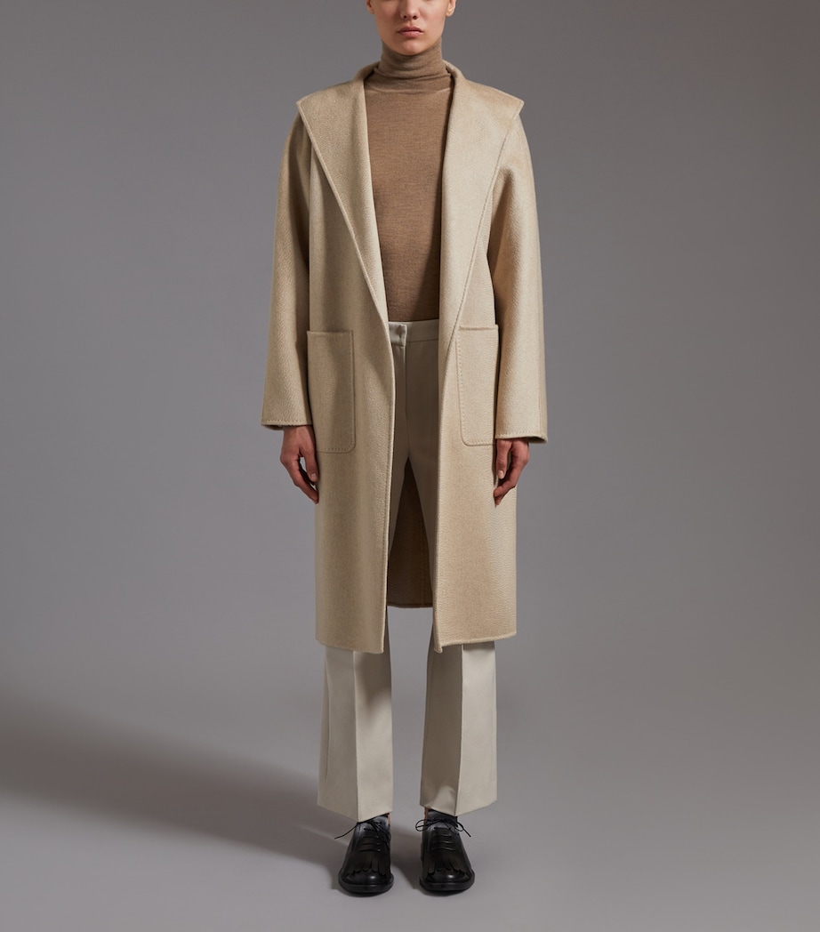Max Mara Womens Cashmere Lilia Coat Sand Image 2