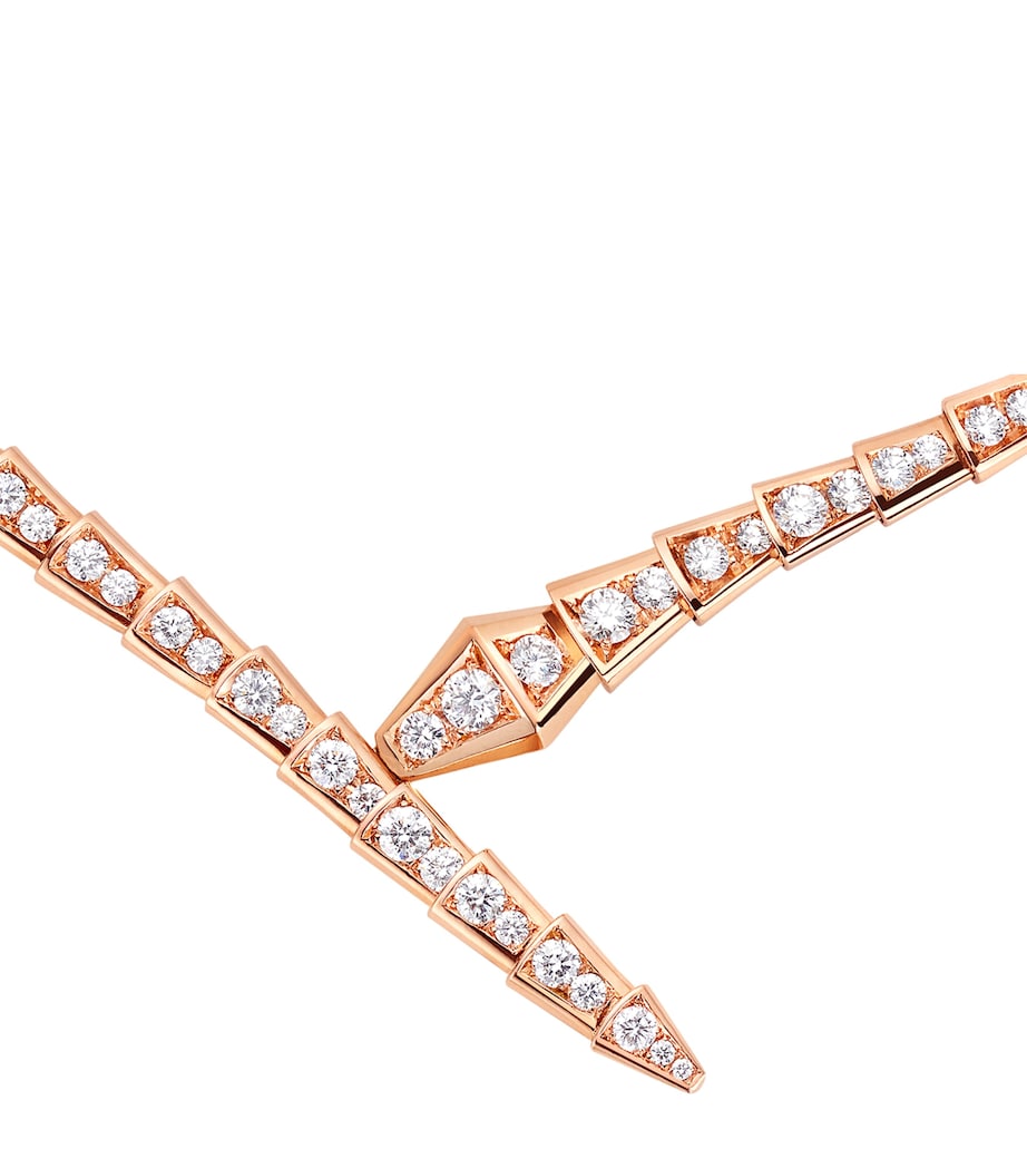 Rose Gold and Diamond Serpenti Viper Necklace PINK GOLD Image 2