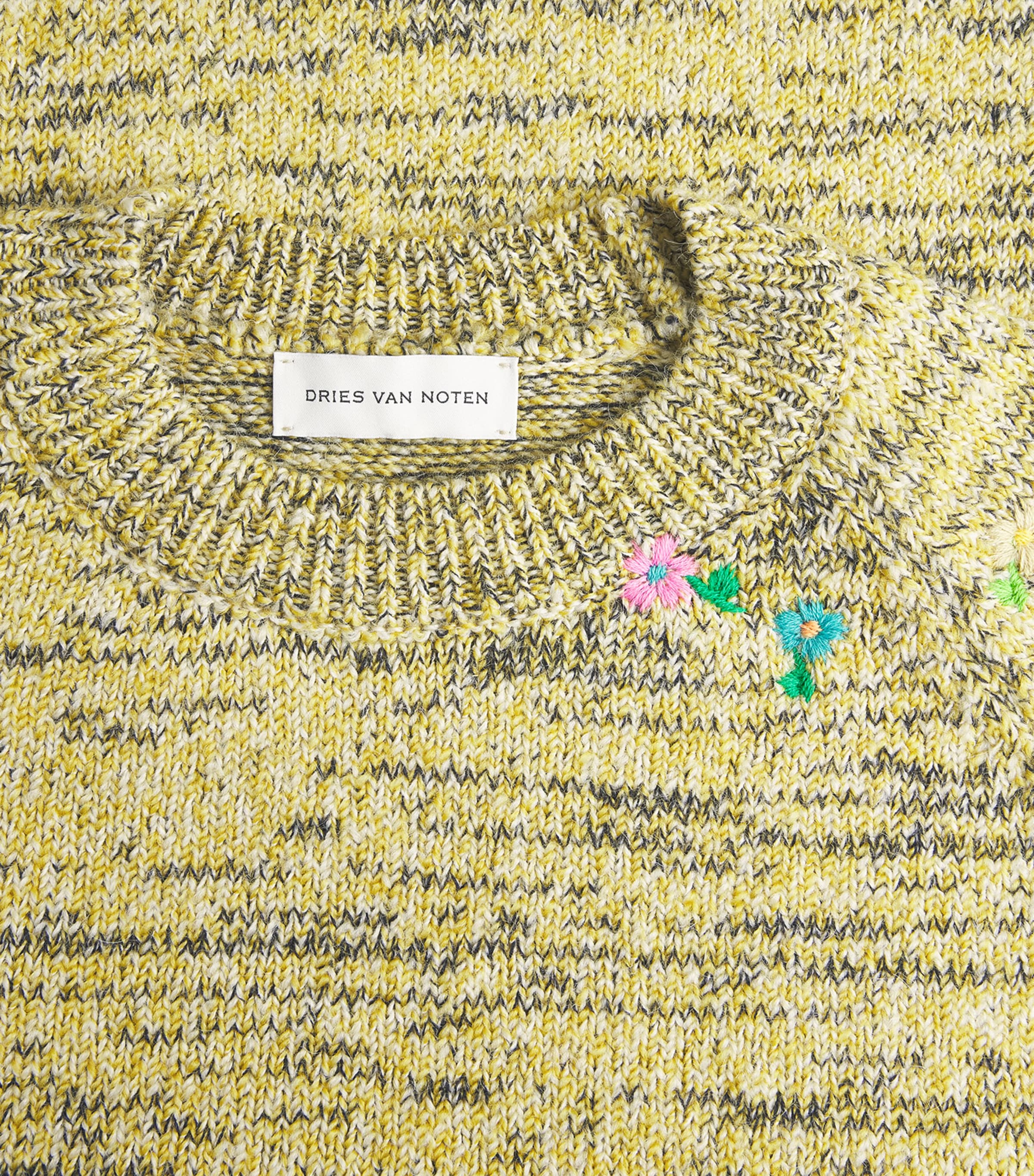DRIES VAN NOTEN Mens Wool-Blend Embroidered Sweater Image 6