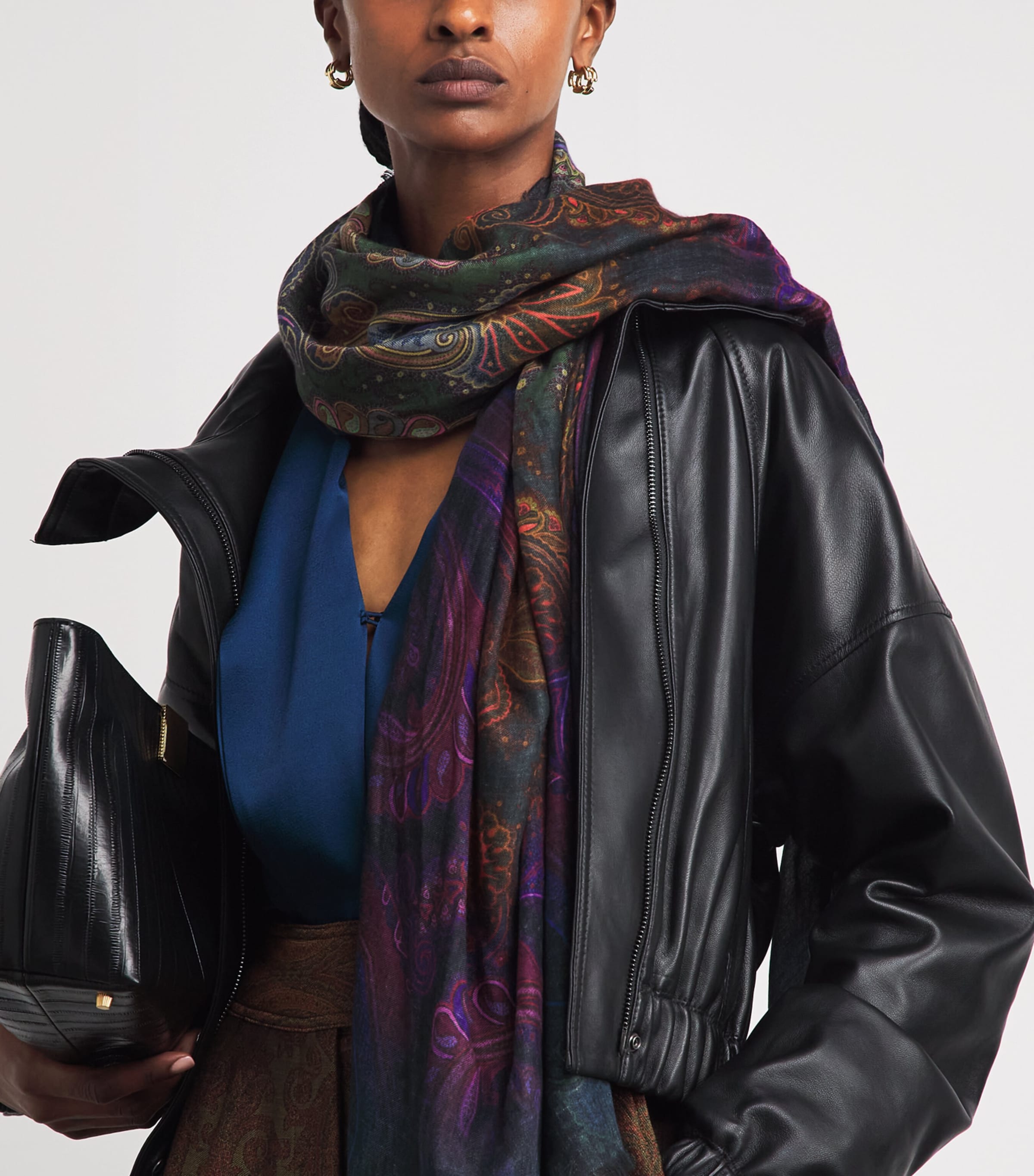 Etro Paisley Aida Shawl Green Image 2
