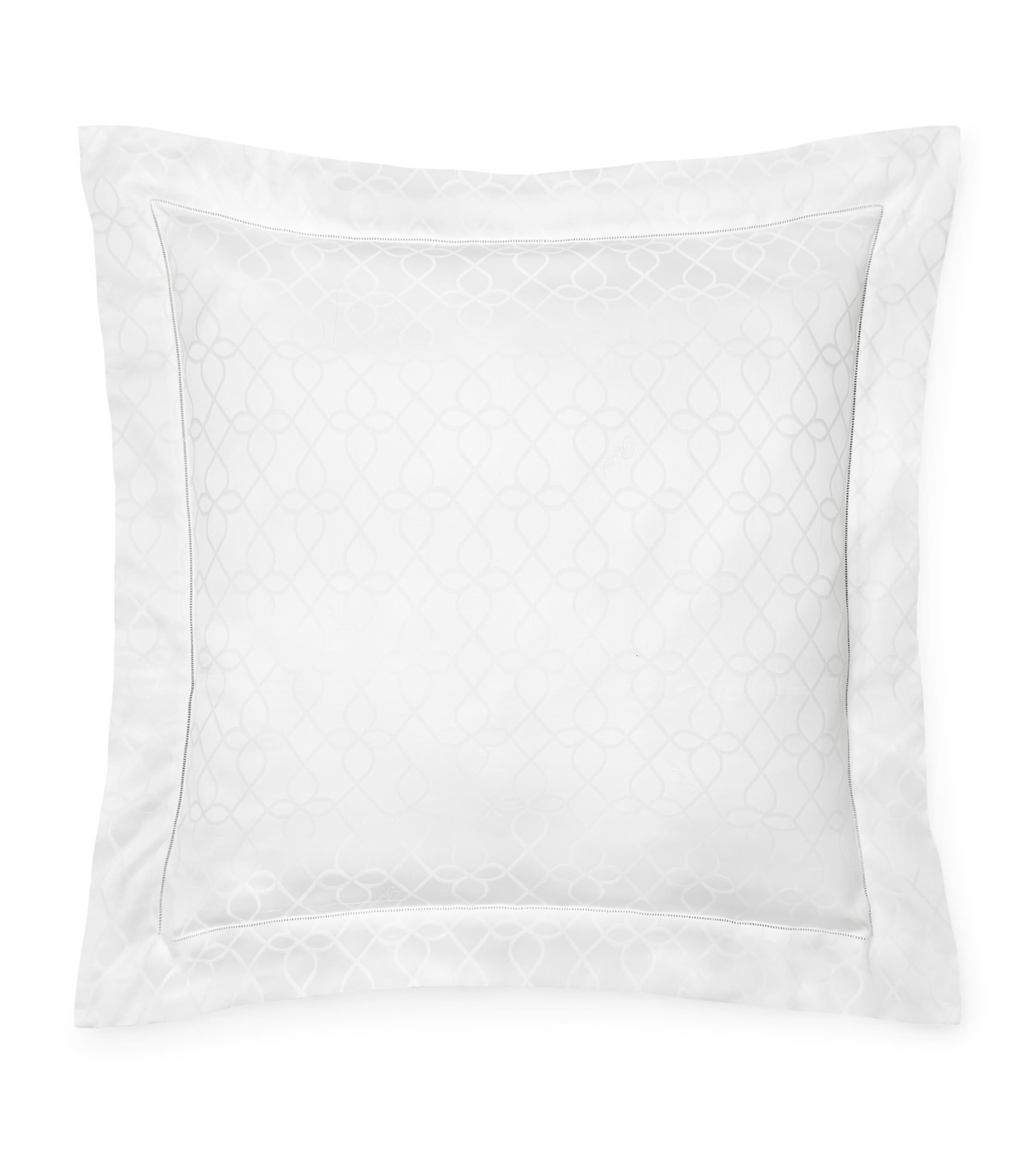 Pratesi Cotton Romanica Square Pillowcase In White