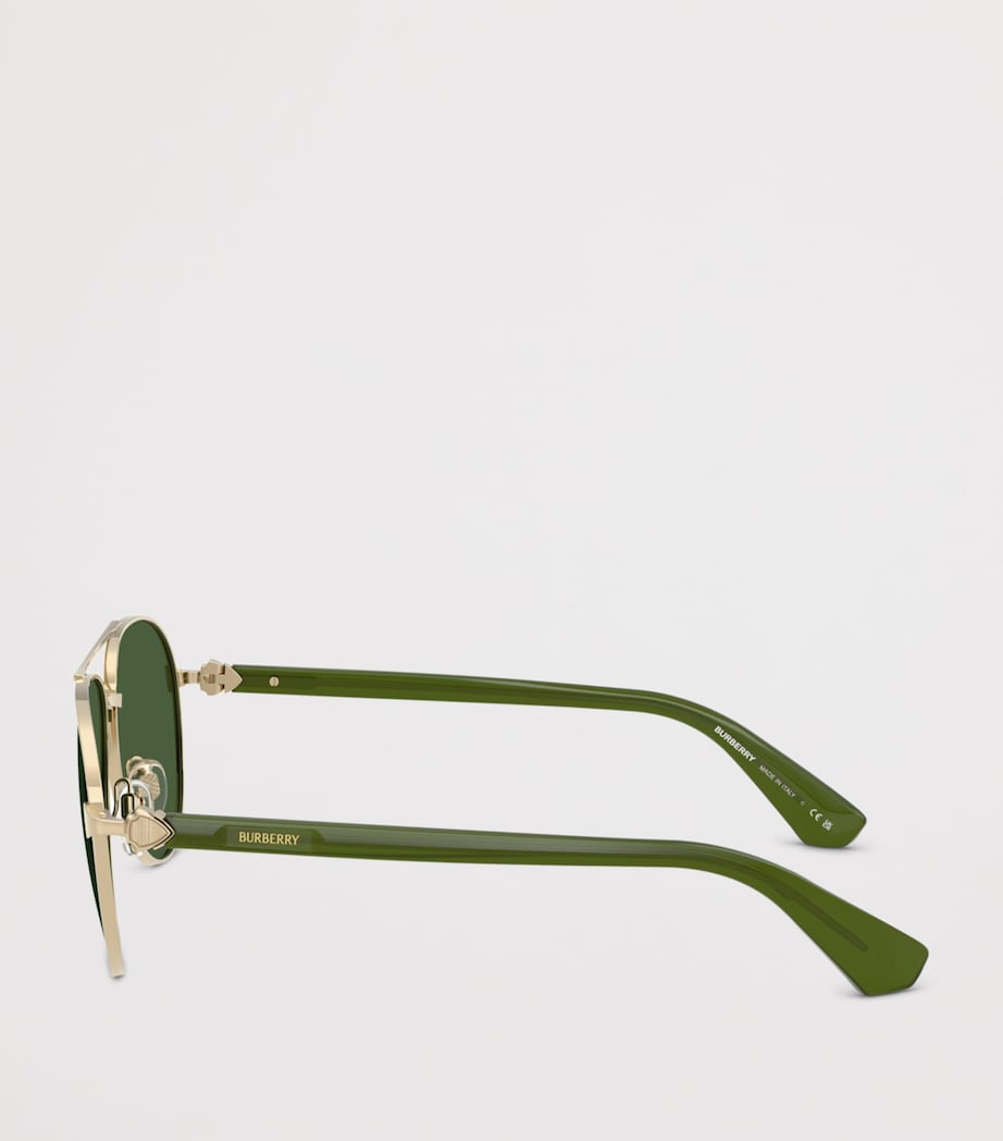 Burberry Metal BE3167 Pilot Sunglasses Gold Image 3