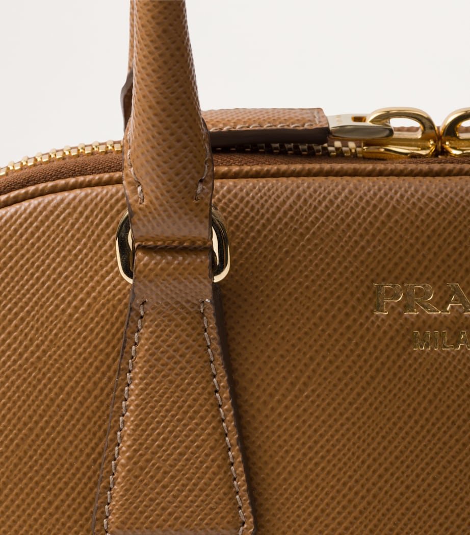 Prada Medium Saffiano Leather Top-Handle Bag Image 8