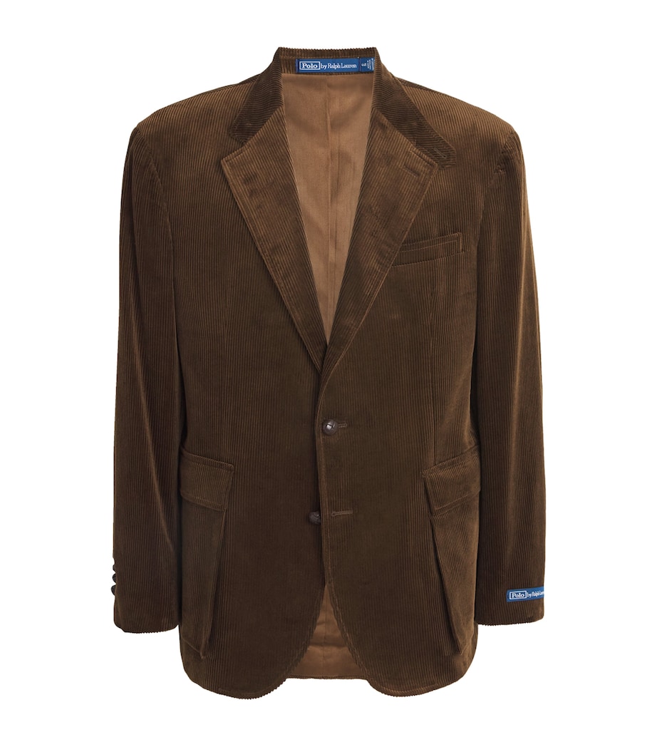 Corduroy Single-Breasted Blazer BROWN Image 1