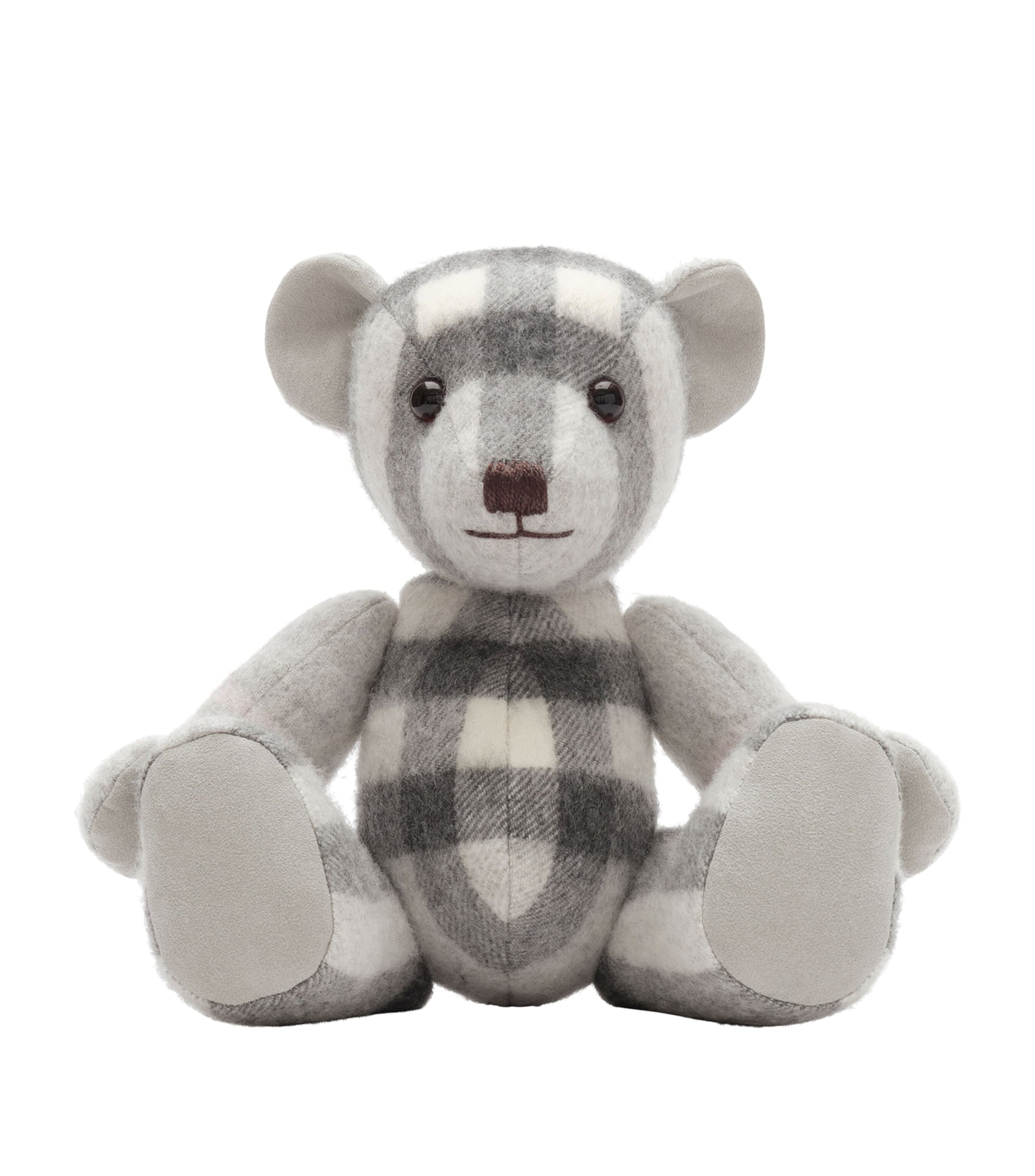 Burberry Check Thomas Bear Mitten Grey Image 1
