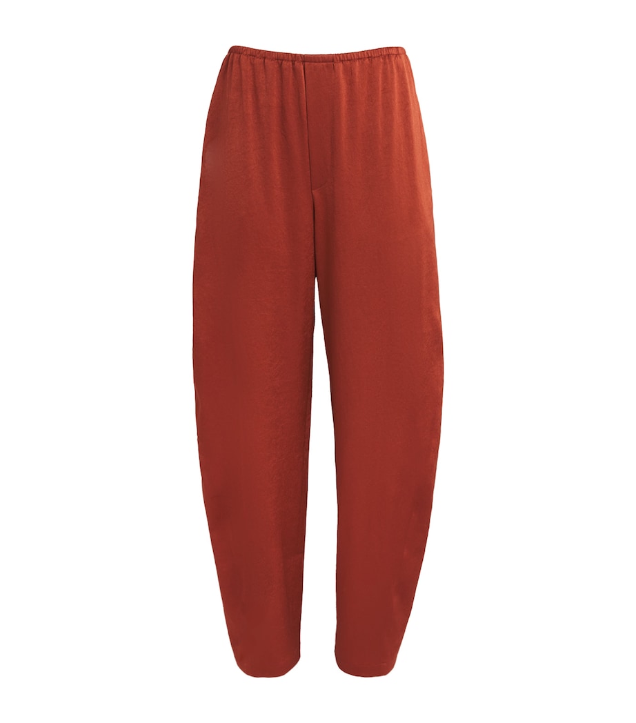 Nanushka Womens Satin Zolea Wide-Leg Trousers Rouge Image 1