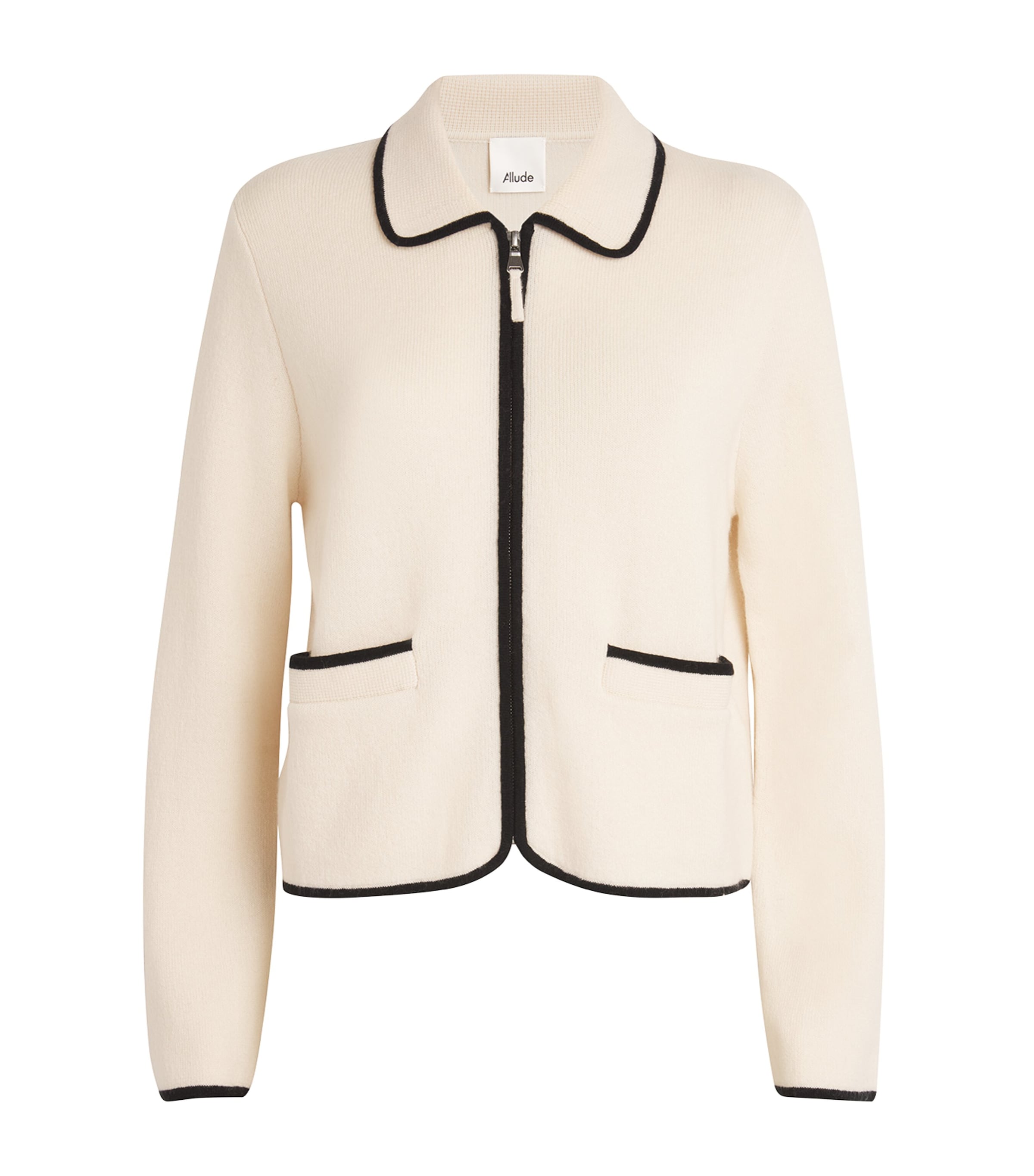 Allude Virgin Wool-cashmere Cardigan In White