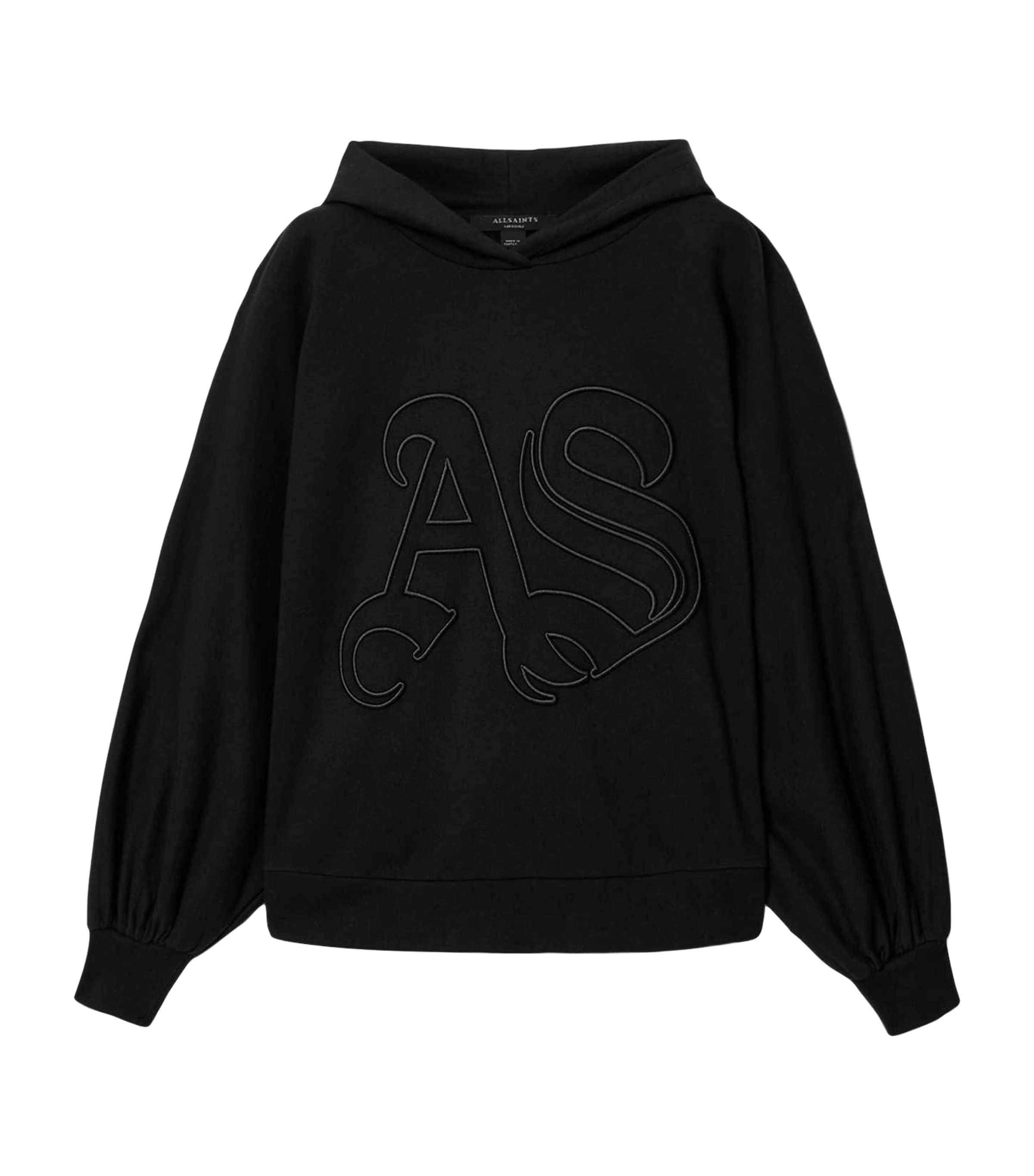 AllSaints Womens Cotton Artia Hoodie Black Image 1