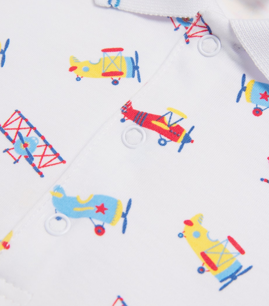 Kissy Kissy Pima Cotton Let’s Fly Away Polo Shirt and Shorts Set (3-24 Months) Image 3