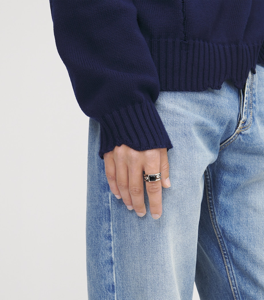 Embellished Twin Skull Ring 1112 Image 2