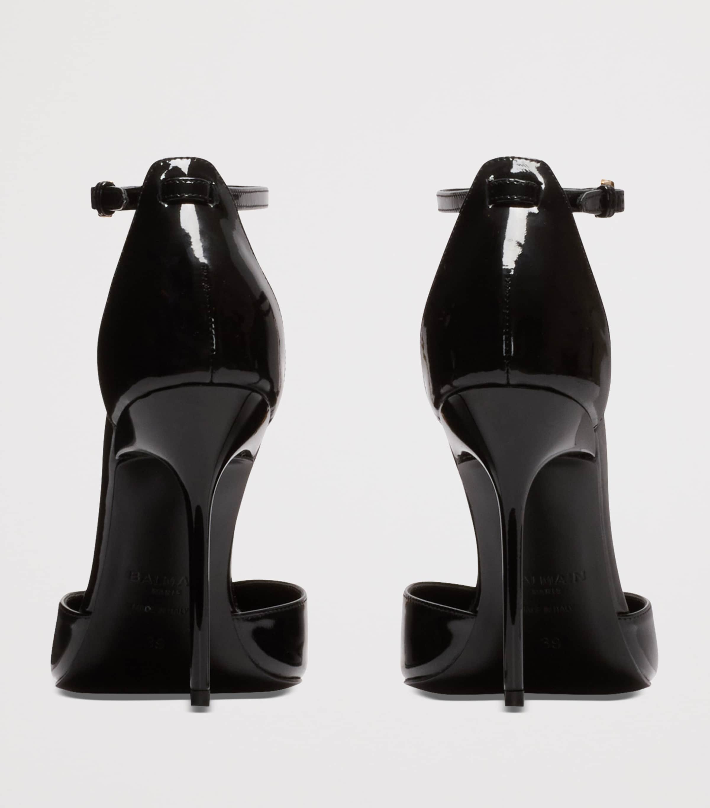 【送料&関税込】Balmain Leather Pumps Eden patent leather pumps black - Women | BALMAIN