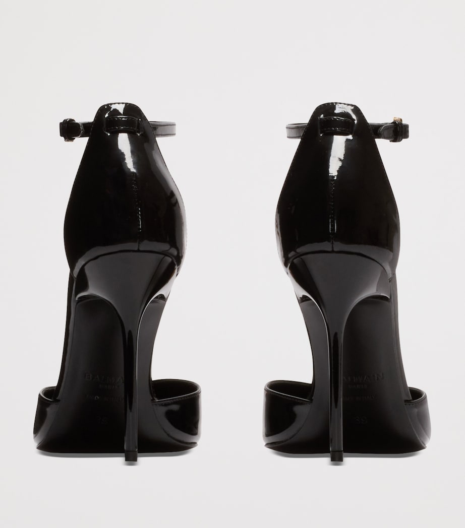 Leather Sync Heeled Mules 95 0PA NOIR Image 6