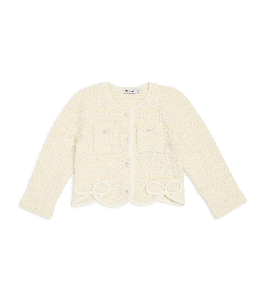 Tweed Sequinned Cardigan (3-12 Years) CREAM Image 1