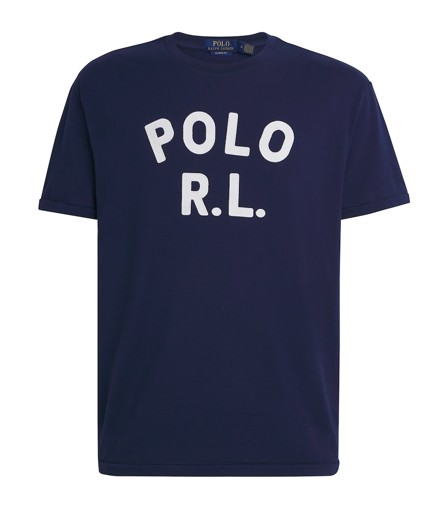 Polo Ralph Lauren Mens Cotton Logo Appliqué T-Shirt Newport Navy Image 1