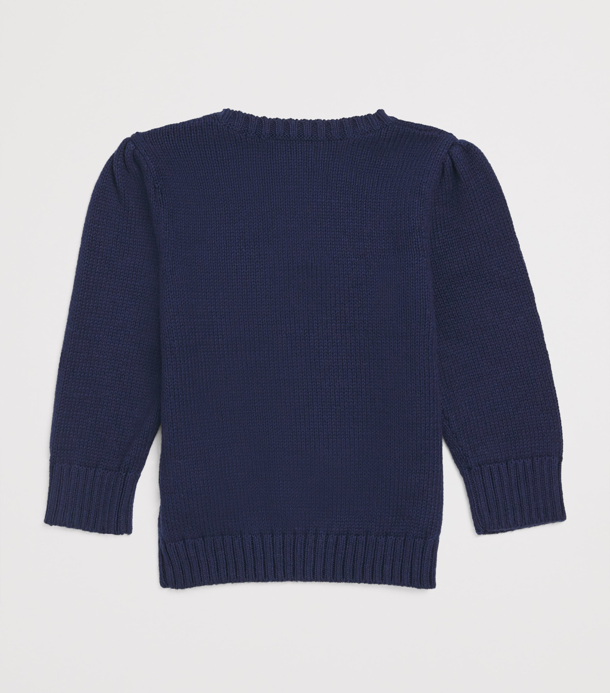 Ralph Lauren Kids Cotton Polo Bear Sweater (3-24 Months) Navy Image 2