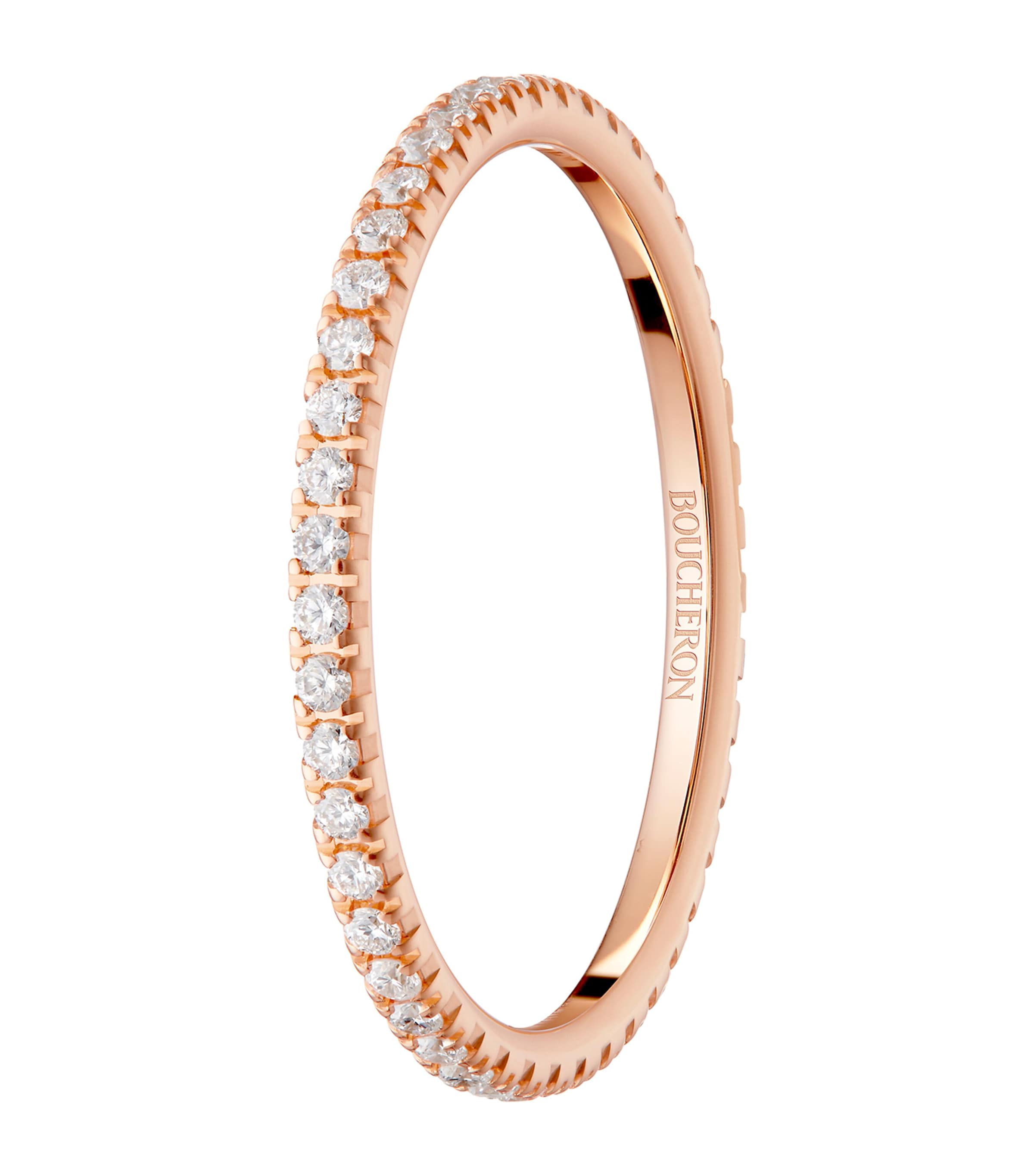 Small Rose Gold and Diamond Epure Wedding Ring MULTI Image 2