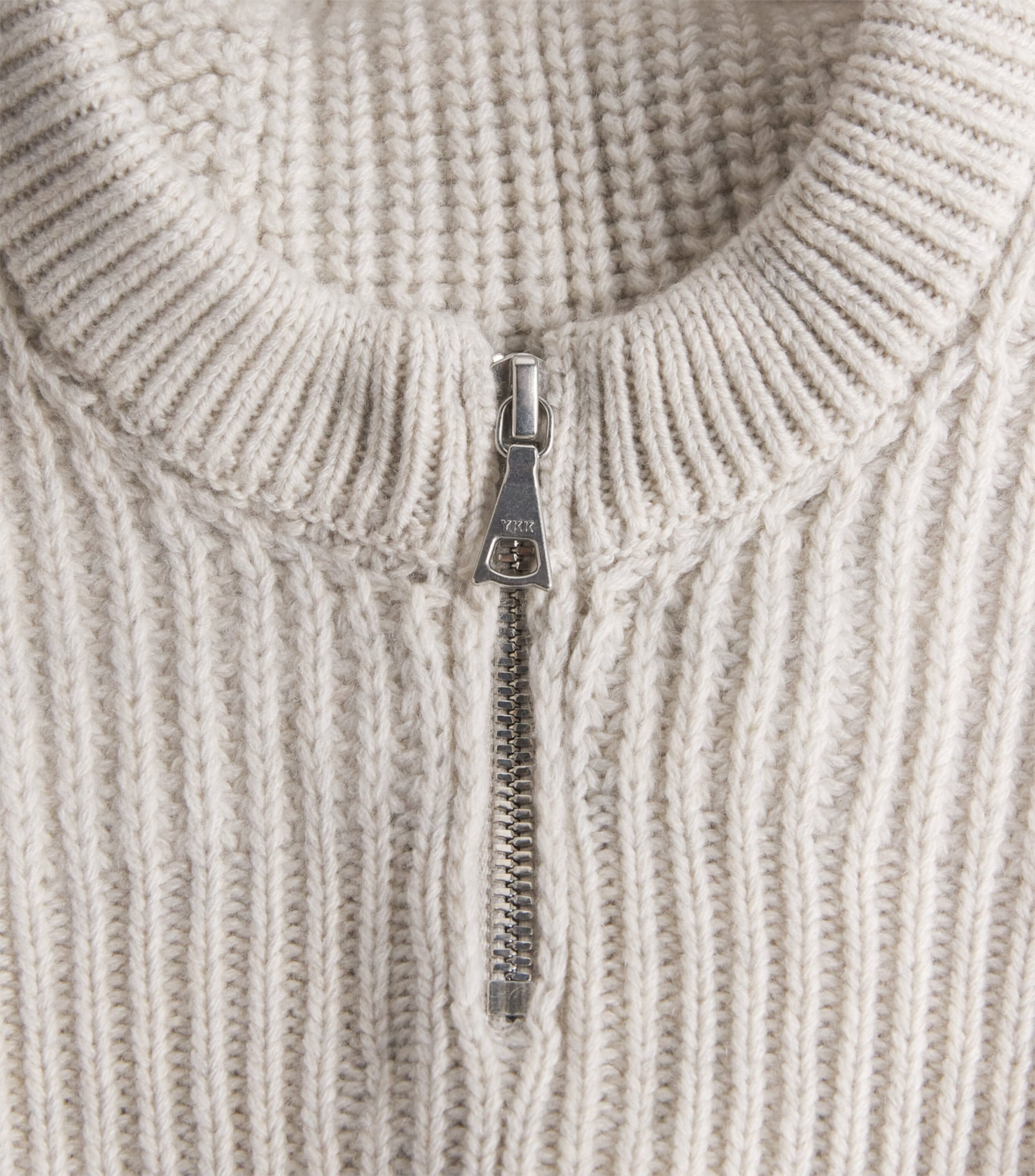 Cashmere Nevis Zip Hood Q26169 LUNAN SAND Image 2