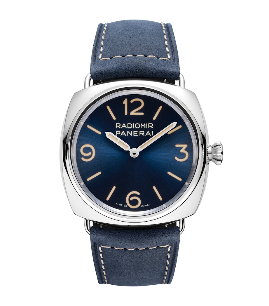 Stainless Steel and Calf Leather Radiomir Officne Watch 45mm BLUE Image 1